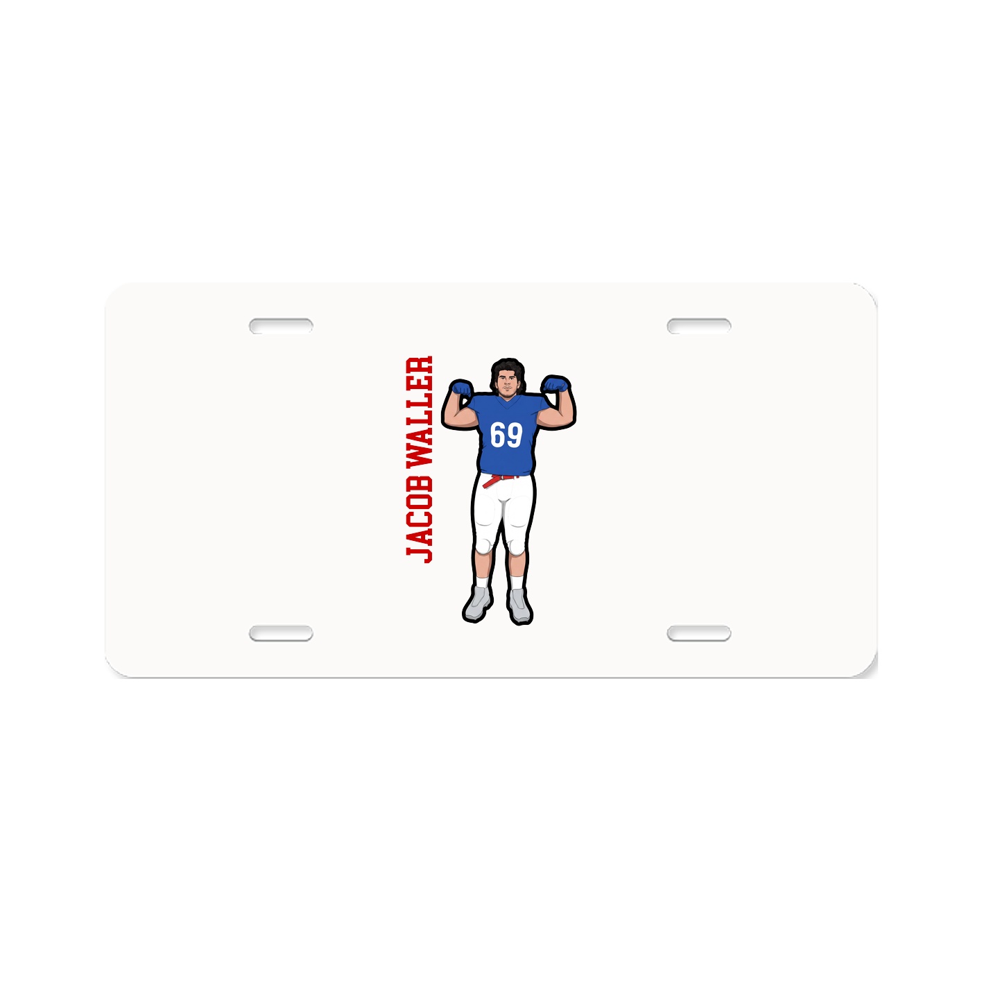 License Plate — Name Vertical in Classic
