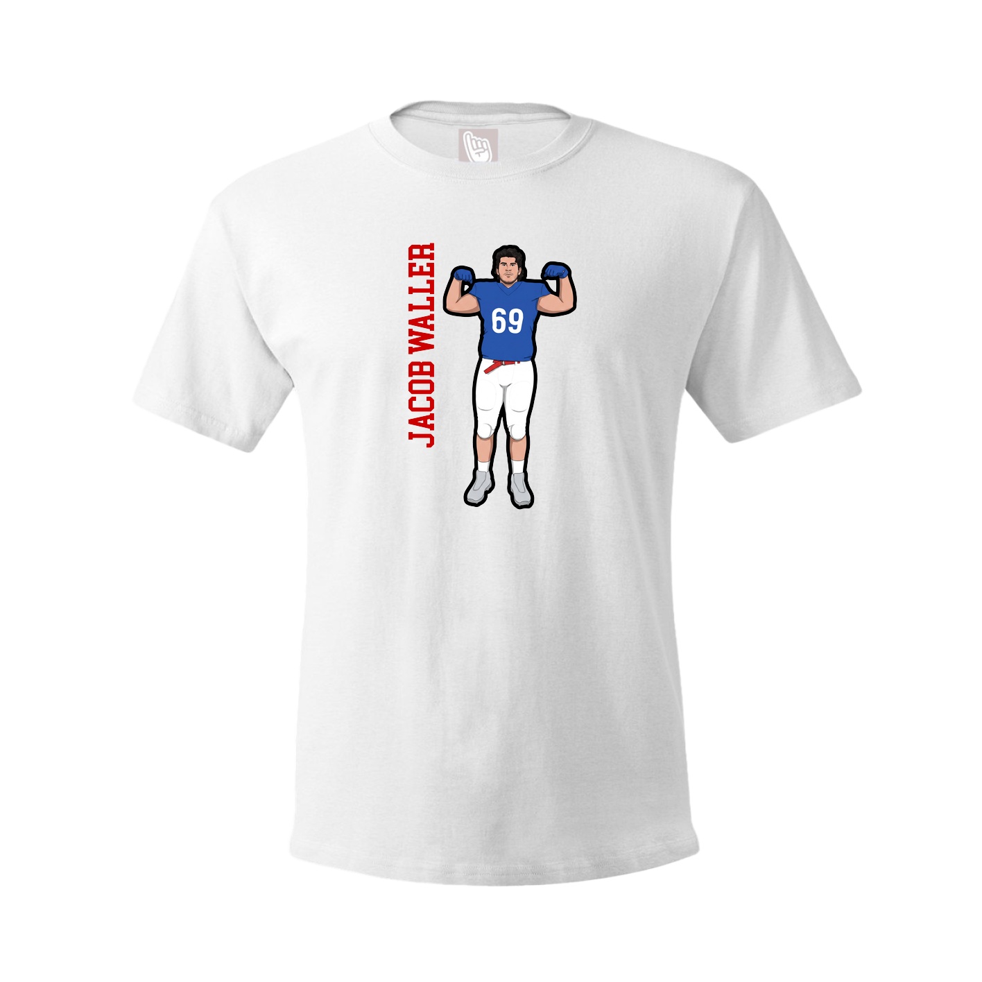 Youth Tee — Name Vertical in White