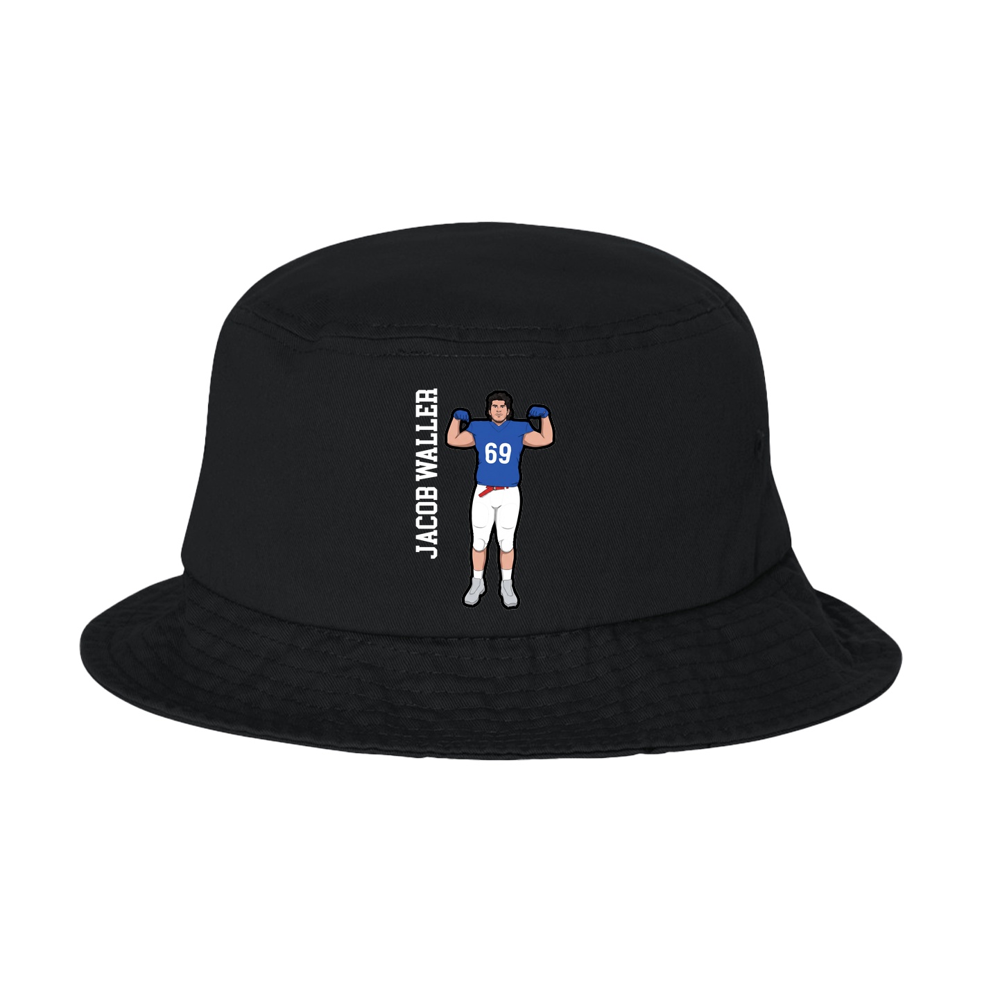 Bucket Cap — Name Vertical in Black