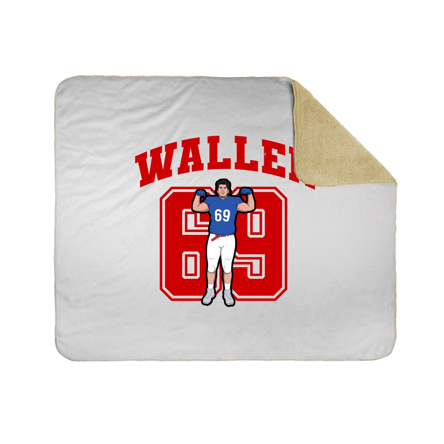 Throw Blanket — Number in White