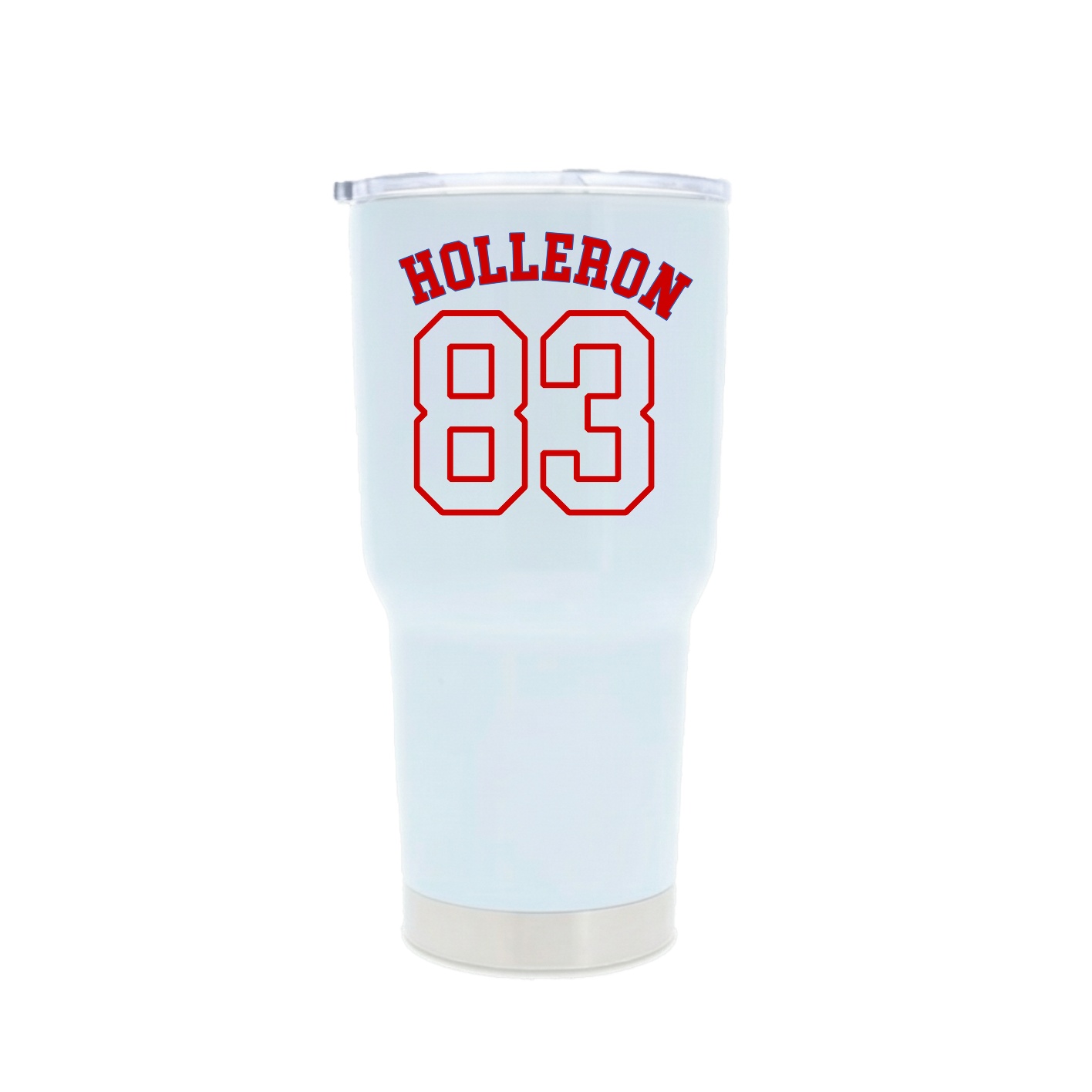 30oz Stainless Steel Tumbler — Shirsey Arch in White