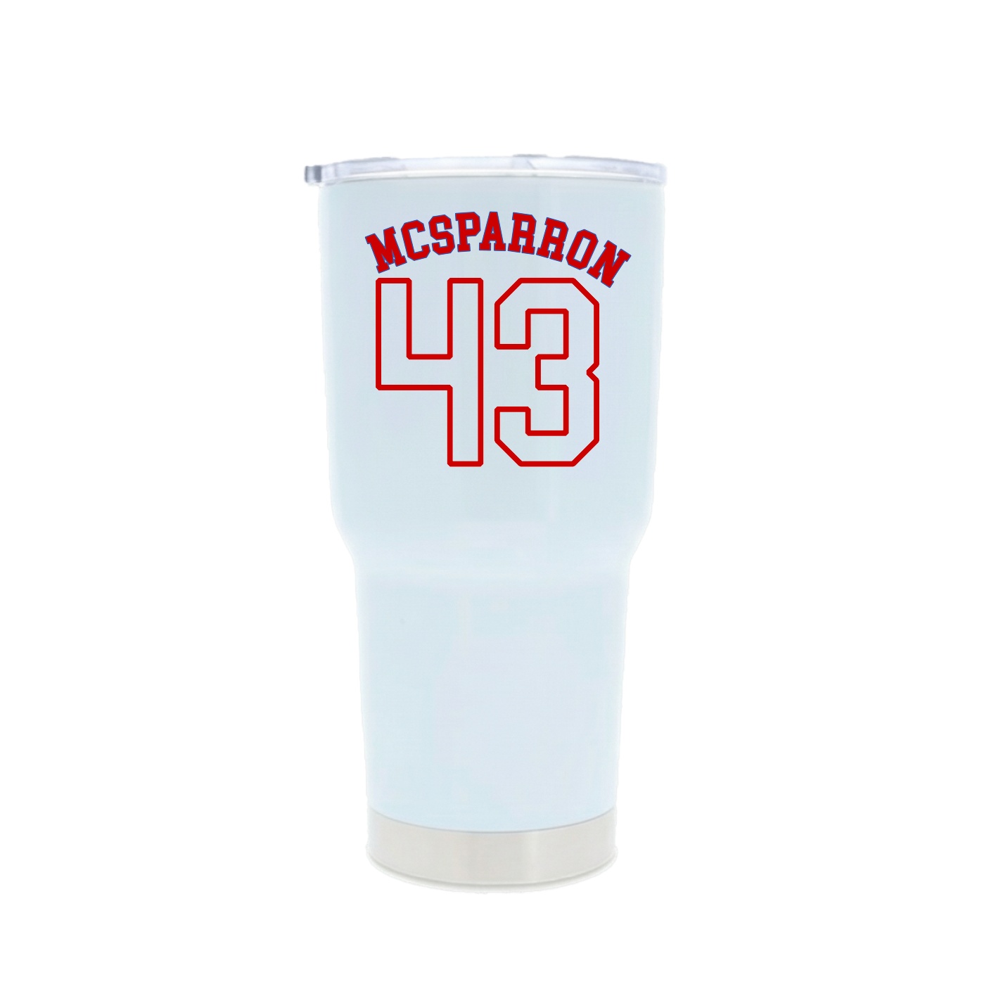 30oz Stainless Steel Tumbler — Shirsey Arch in White