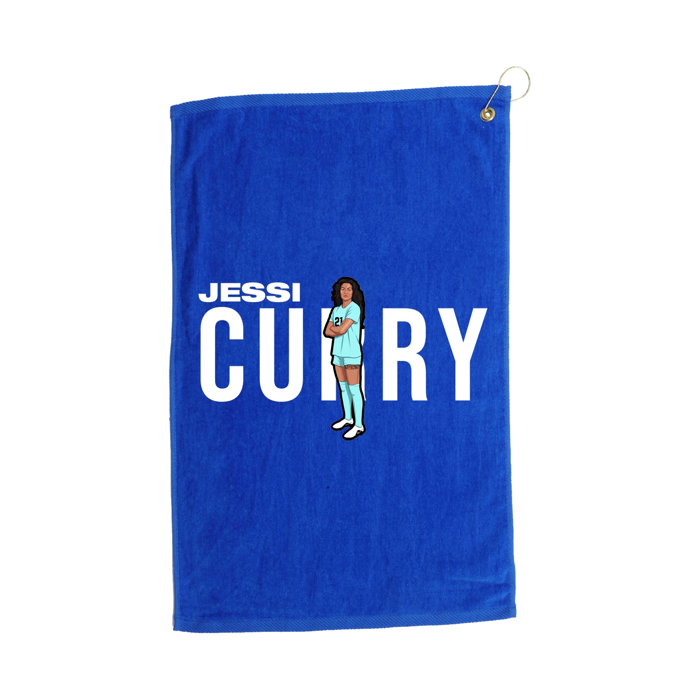 Golf Towel — Player Name in Royal