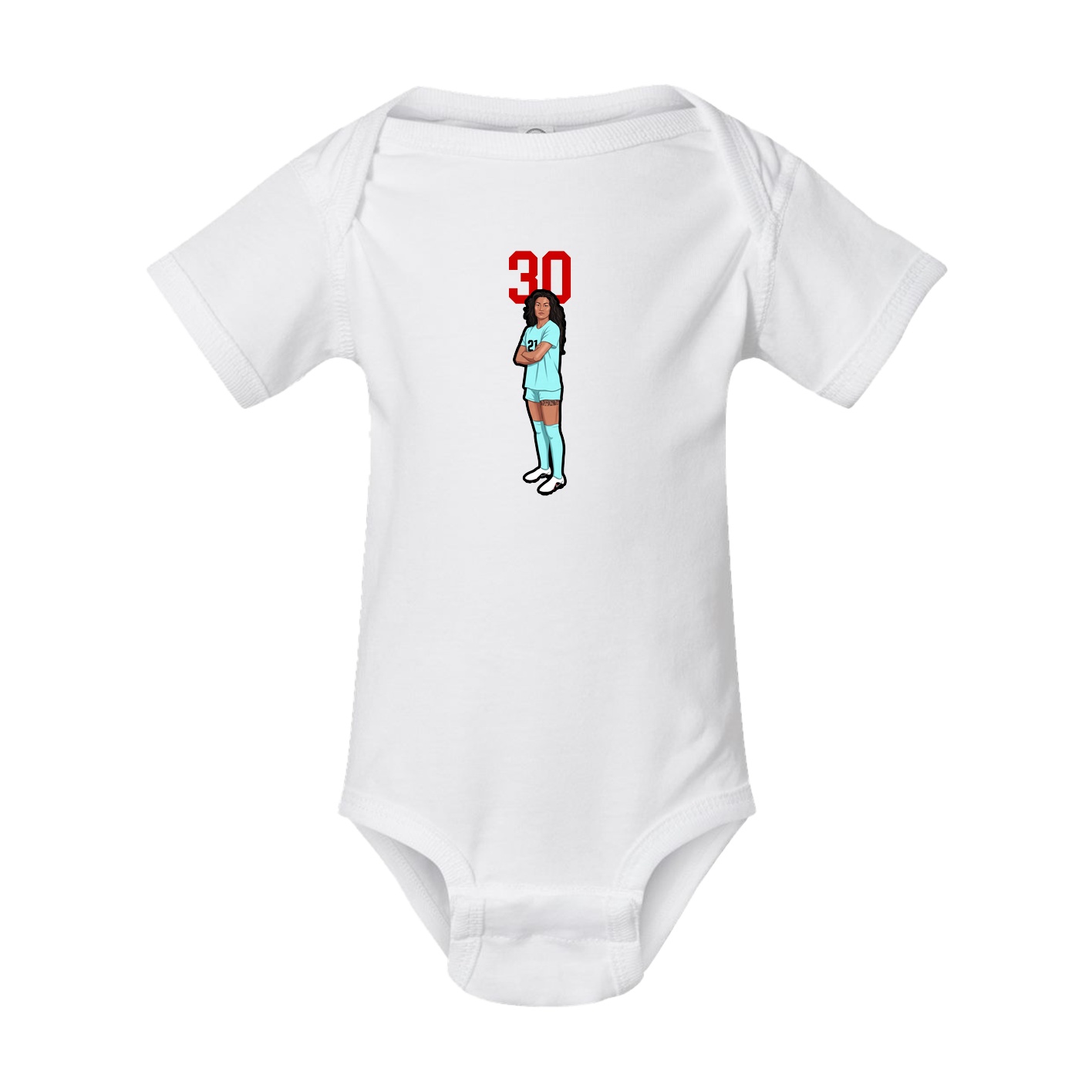 Baby Onesie — Number Top in White