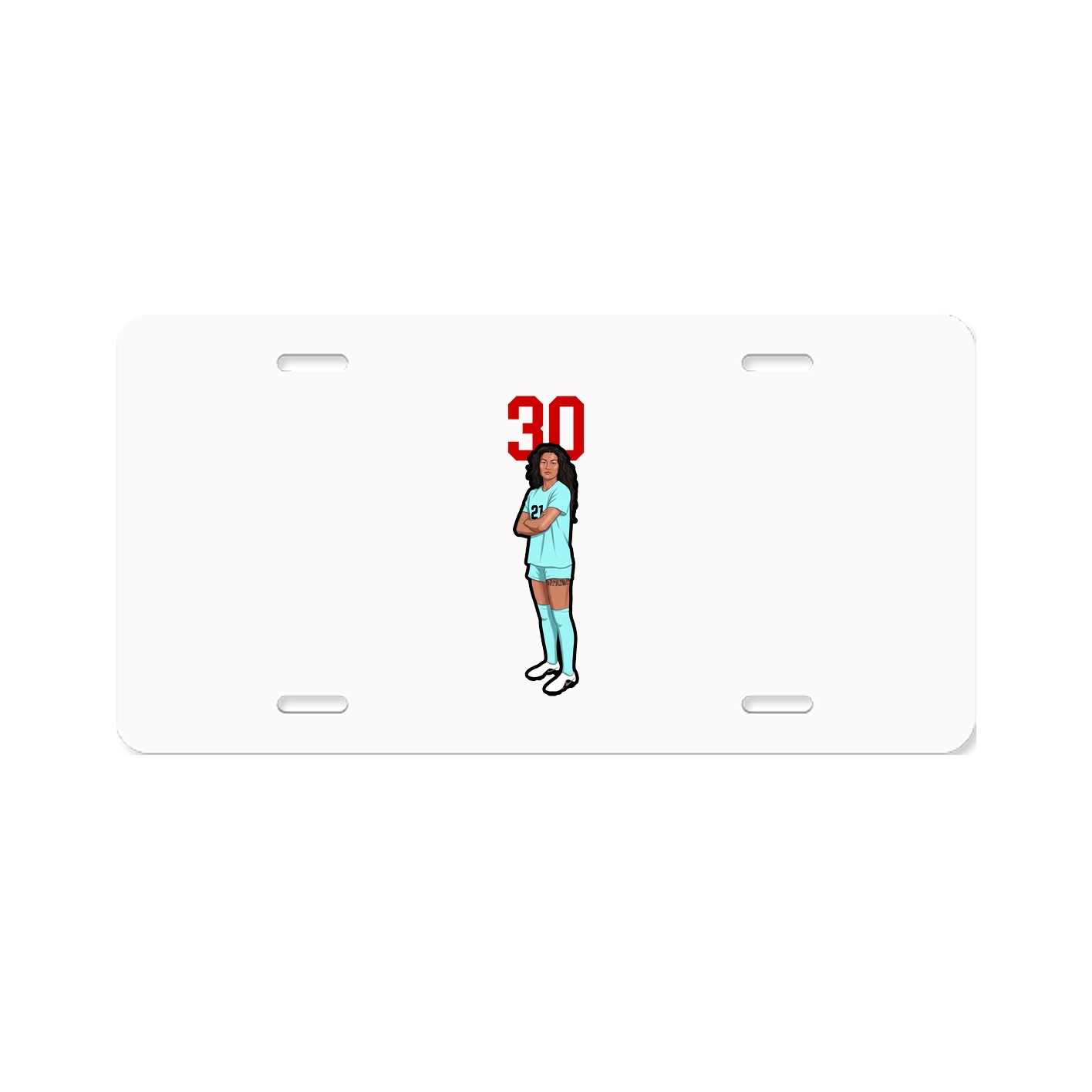 License Plate — Number Top in Classic