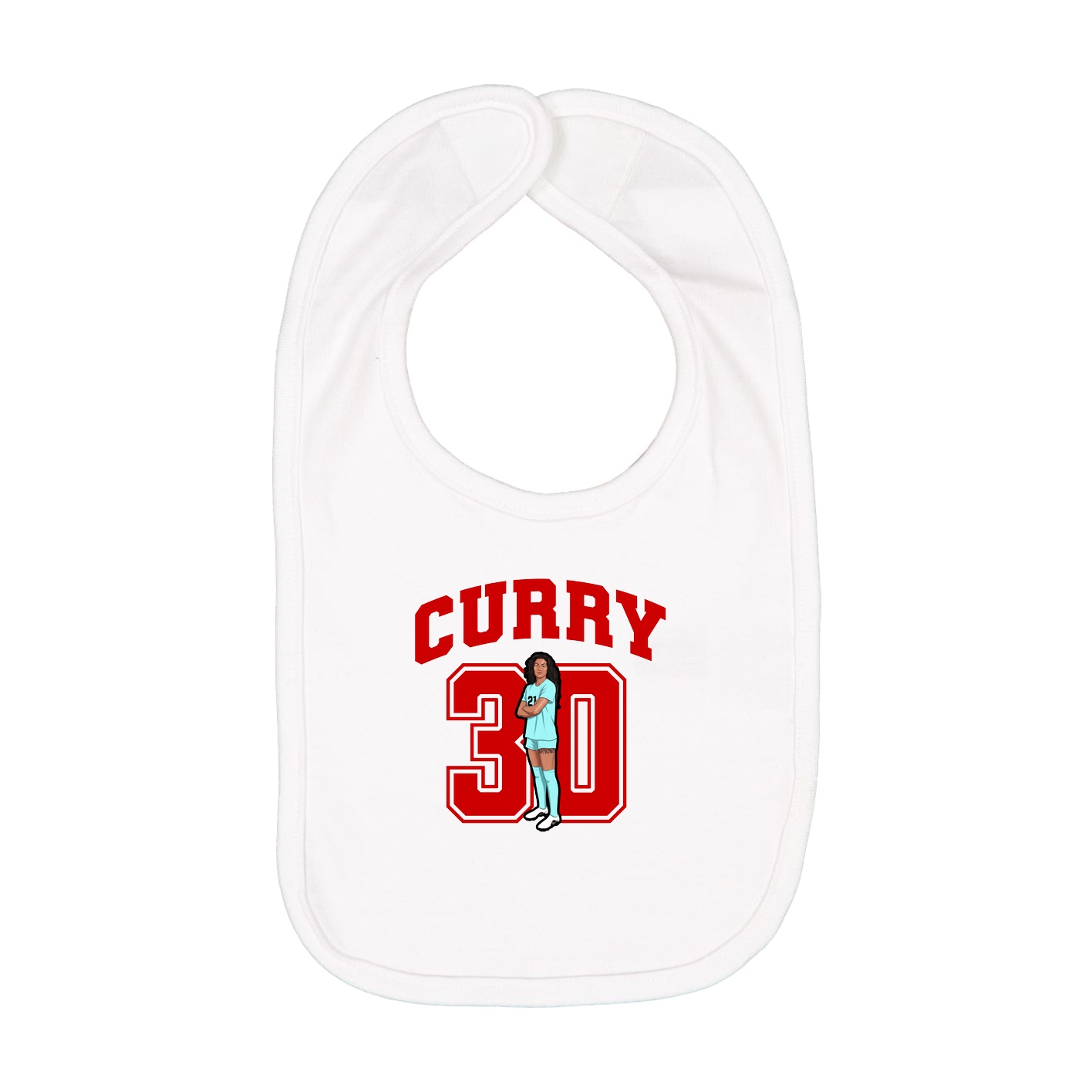 Infant Bib — Number in White