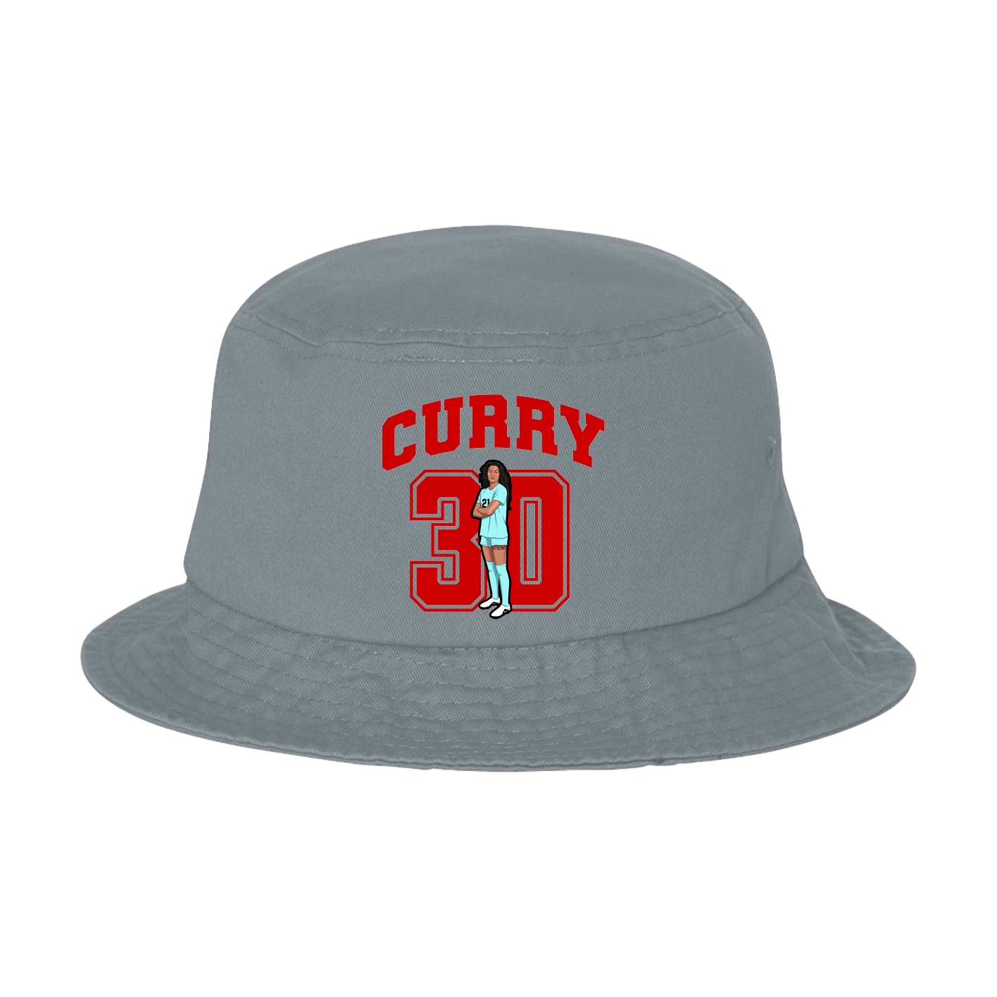 Bucket Cap — Number in Grey