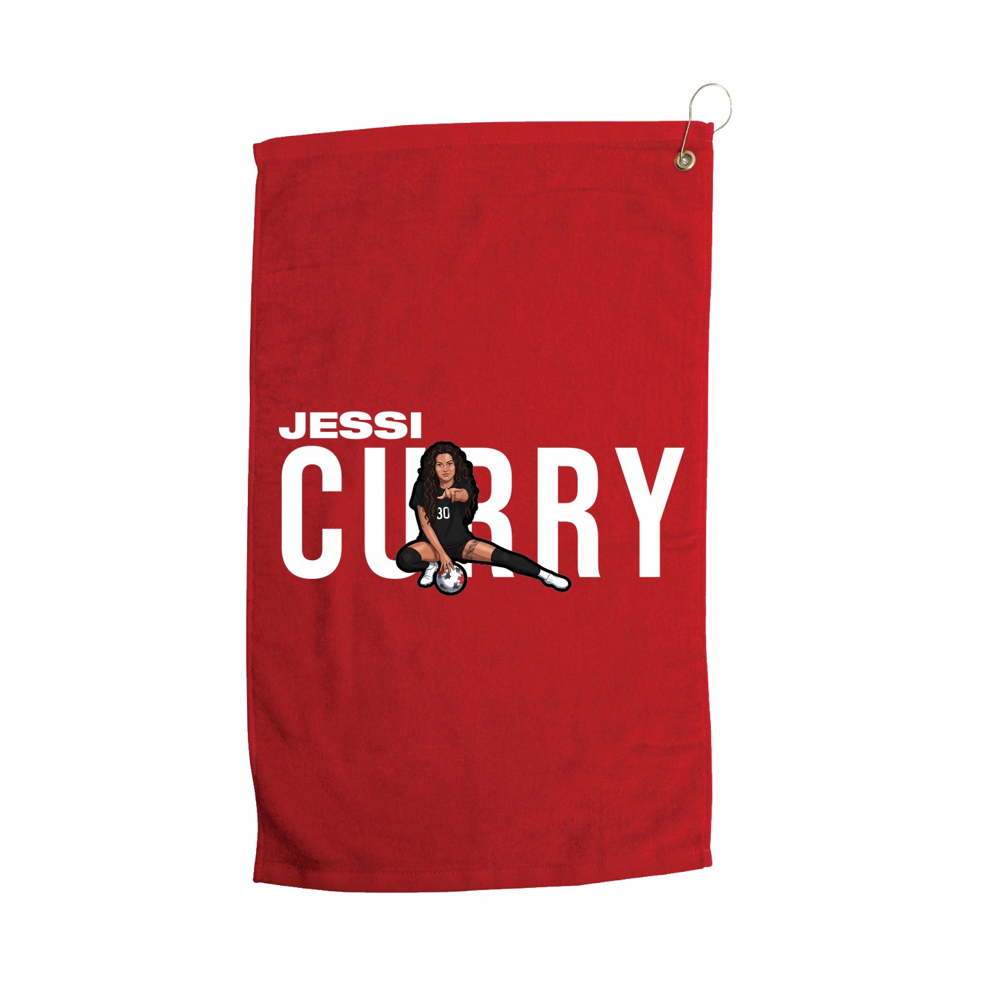 Golf Towel — Player Name in Red