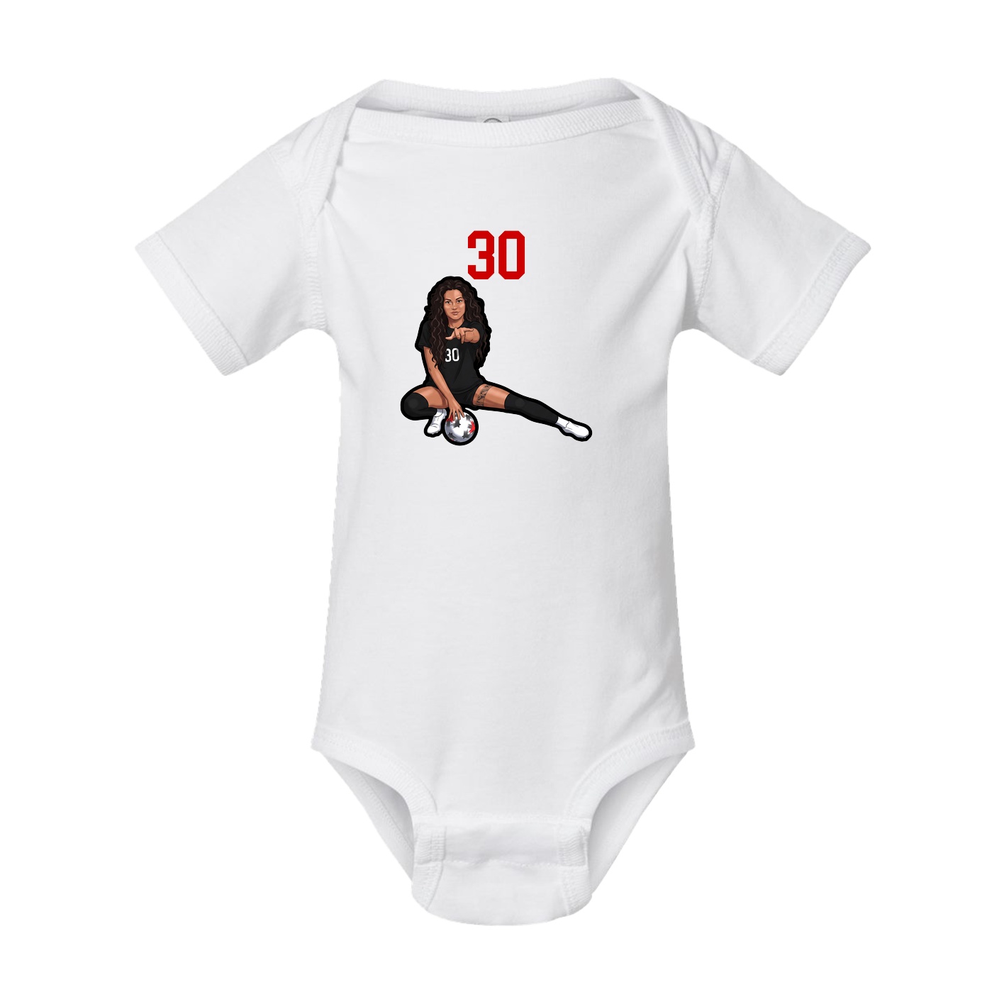 Baby Onesie — Number Top in White