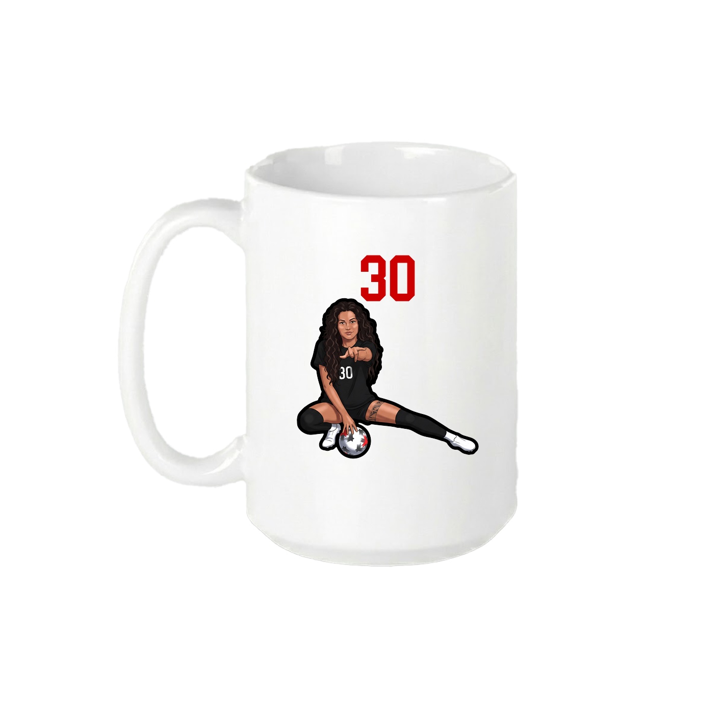 15oz Coffee Mug — Number Top in White
