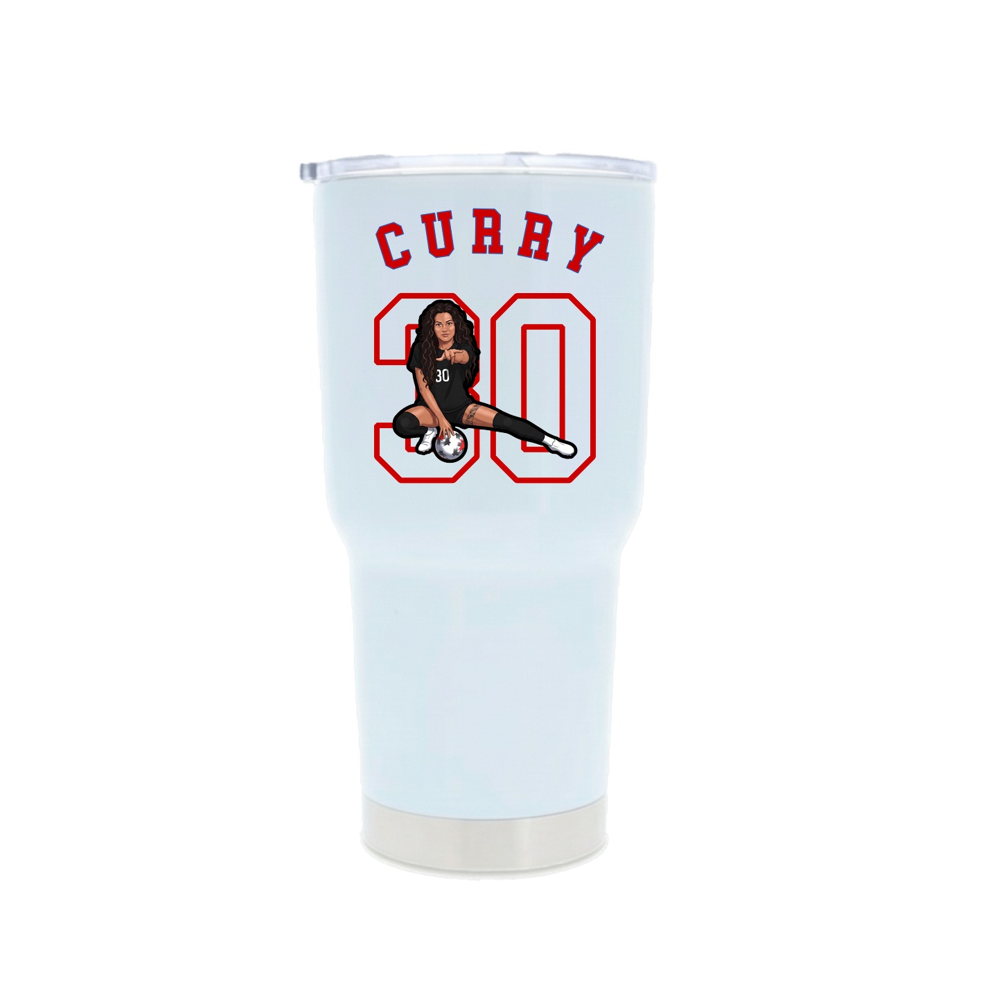 30oz Stainless Steel Tumbler — Shirsey Arch in White