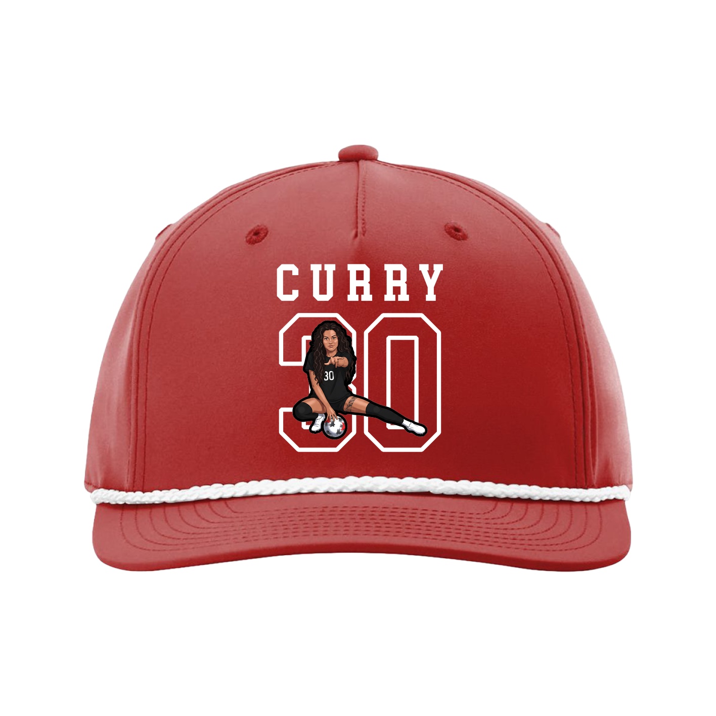 Five-Panel Classic Rope Cap — Shirsey in Red
