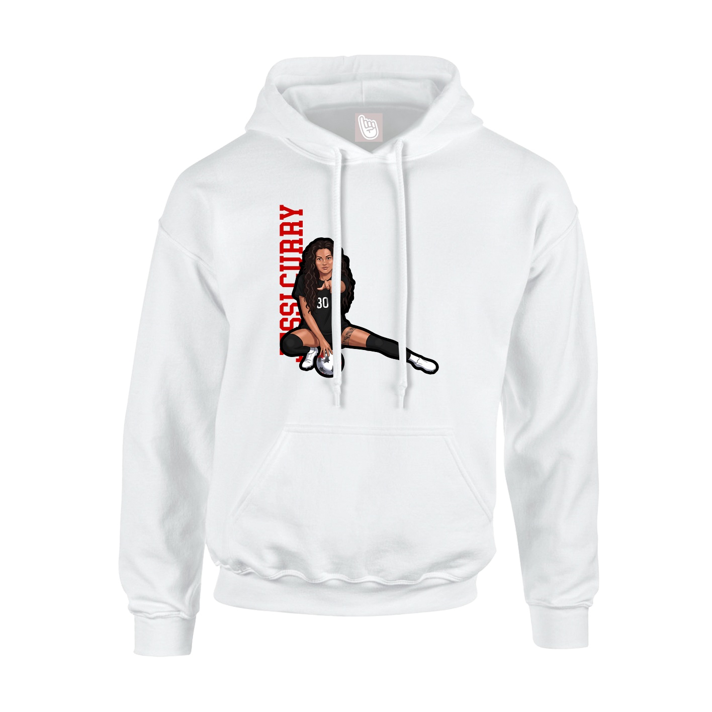 Youth Hoodie — Name Vertical in White