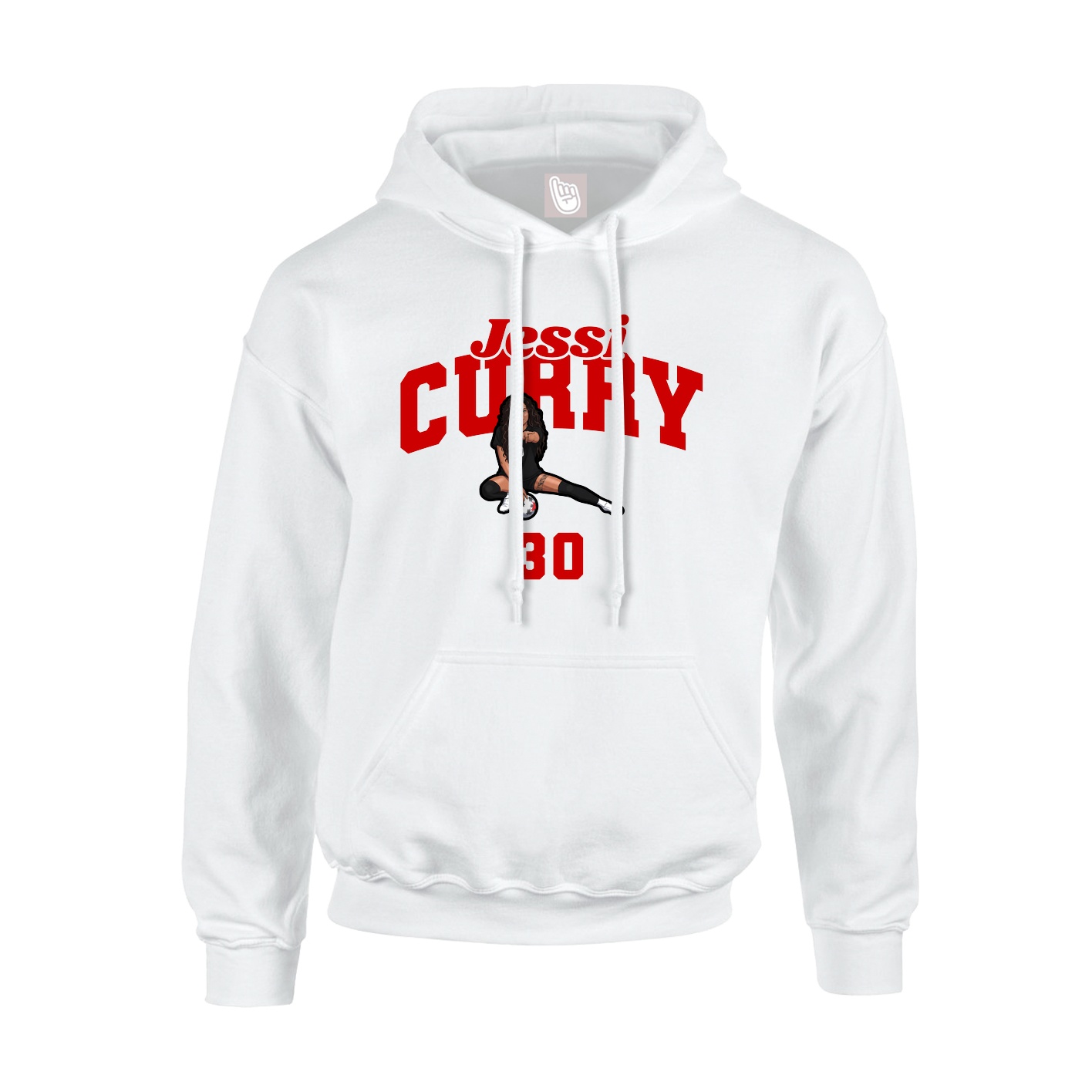 Youth Hoodie — Signature Arch in White