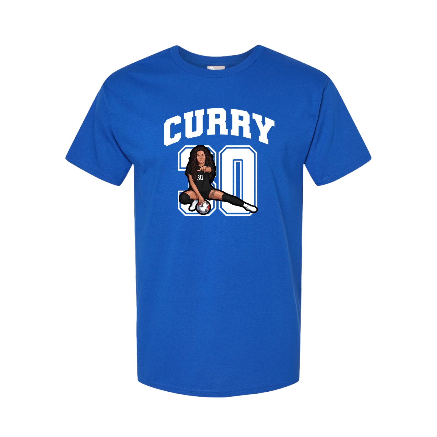 Youth Tee — Number in Royal