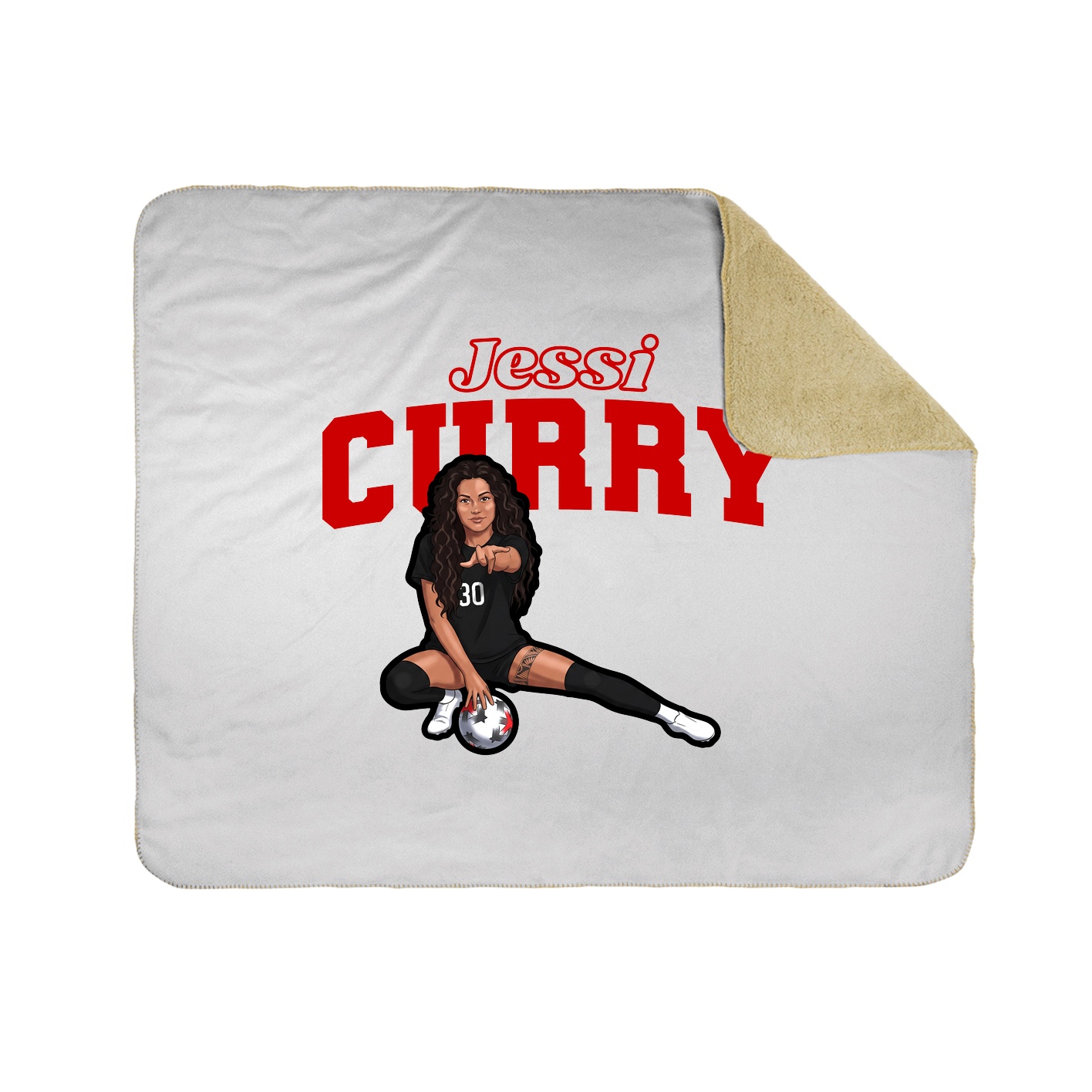 Throw Blanket — Name Arch in White