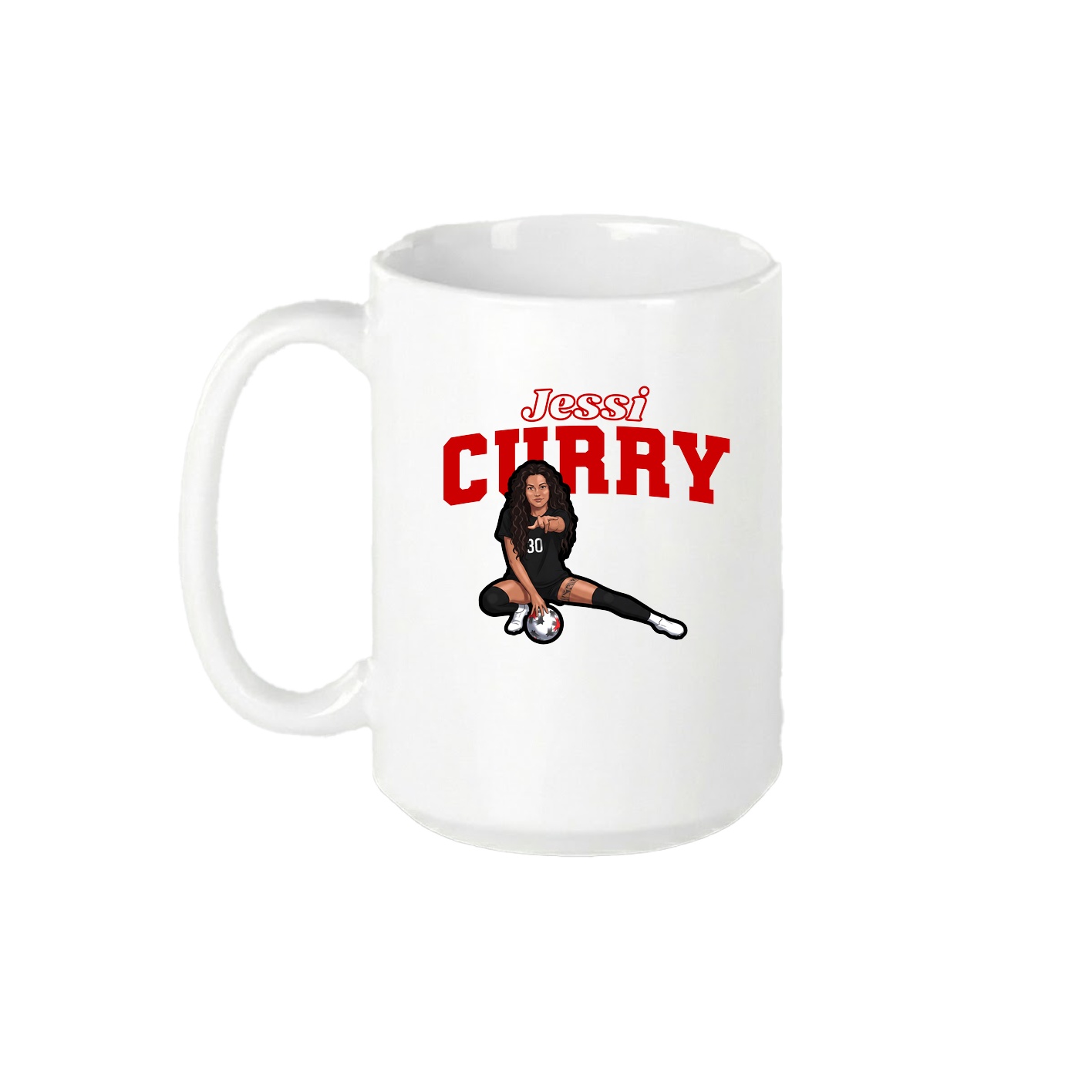 15oz Coffee Mug — Name Arch in White