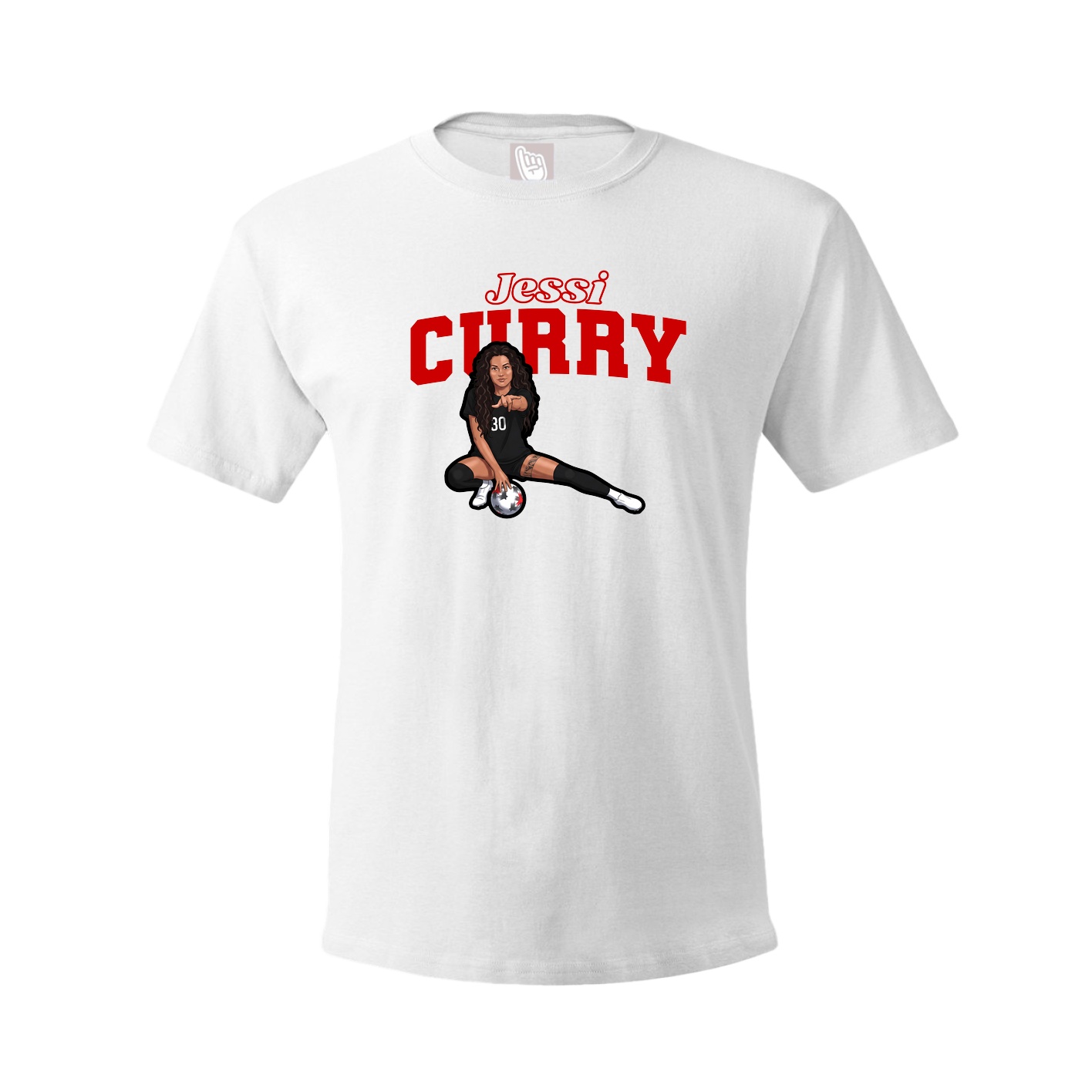Youth Tee — Name Arch in White