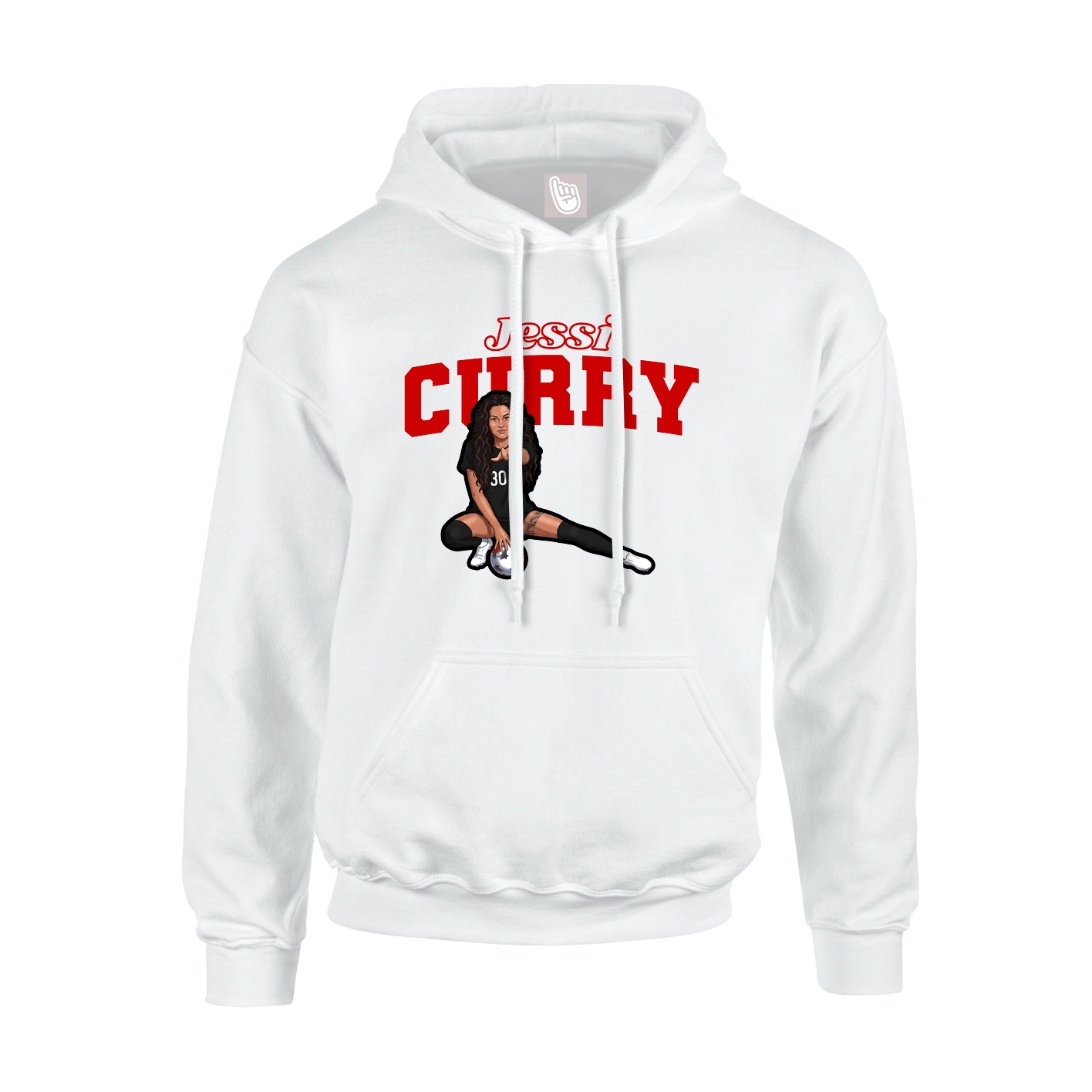 Hoodie — Name Arch in White