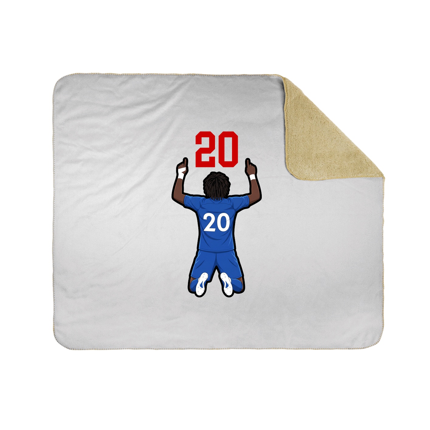 Throw Blanket — Number Top in White