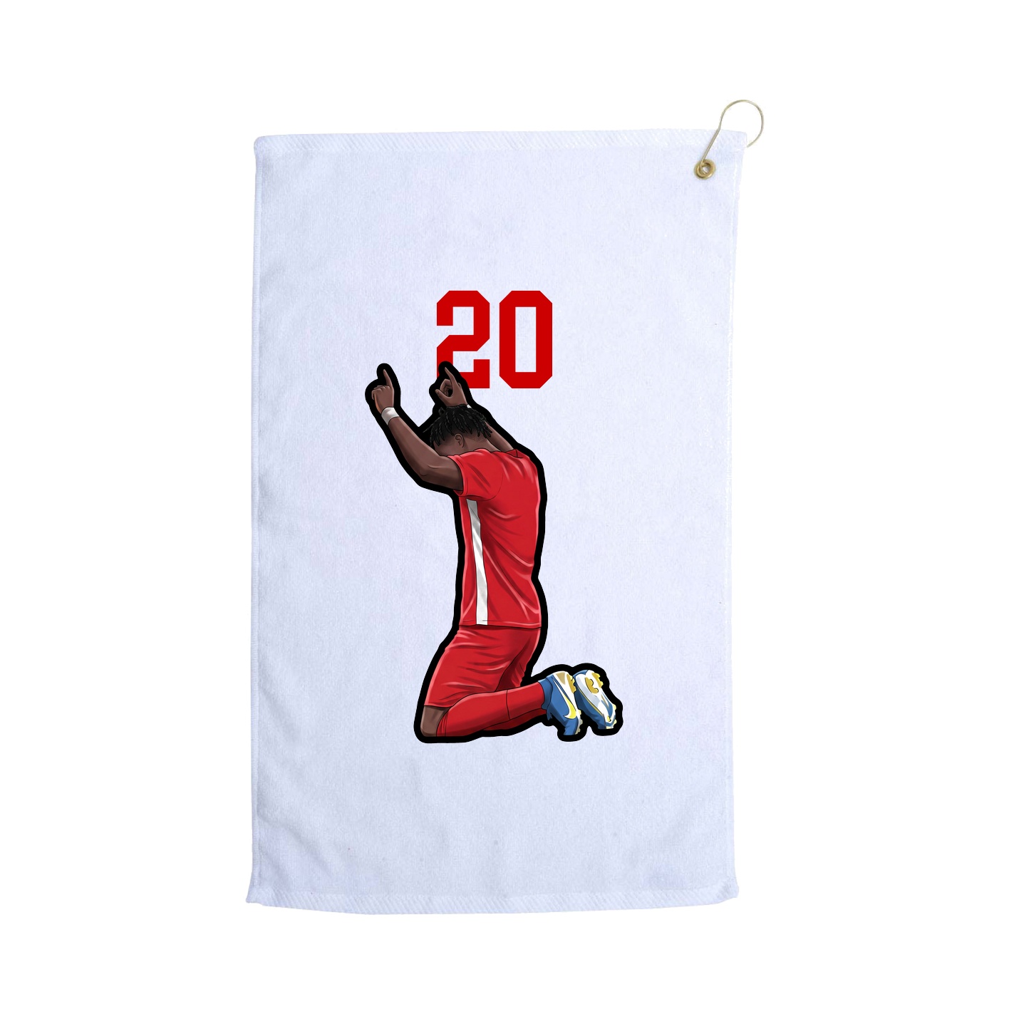 Golf Towel — Number Top in White