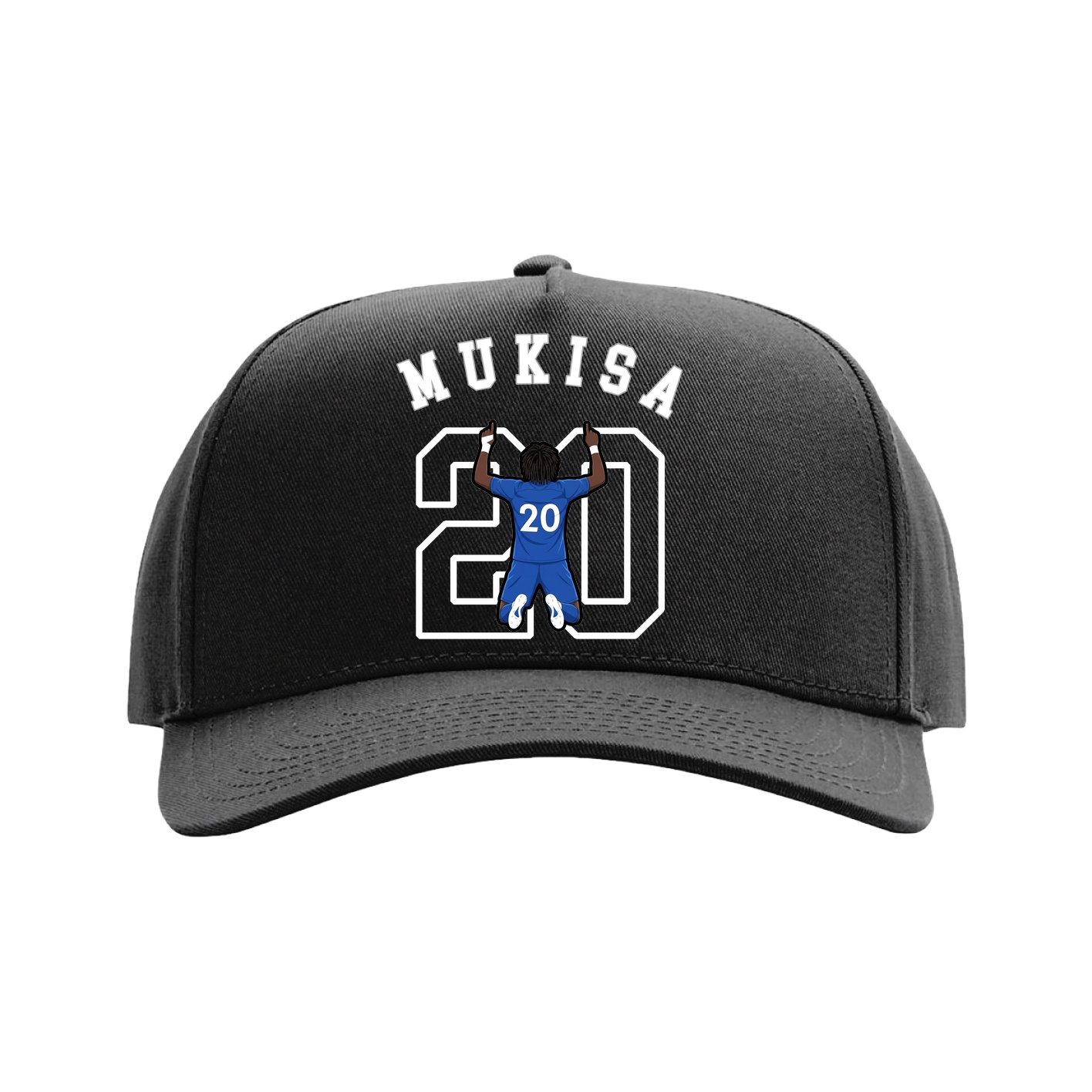 Full Fabric Five-Panel Champ Cap — Shirsey Arch in Black