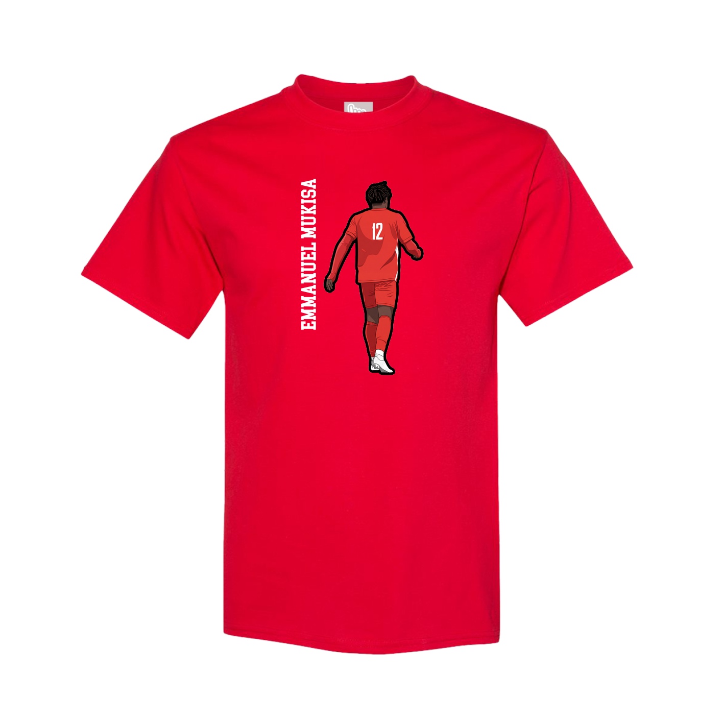 Youth Tee — Name Vertical in Red