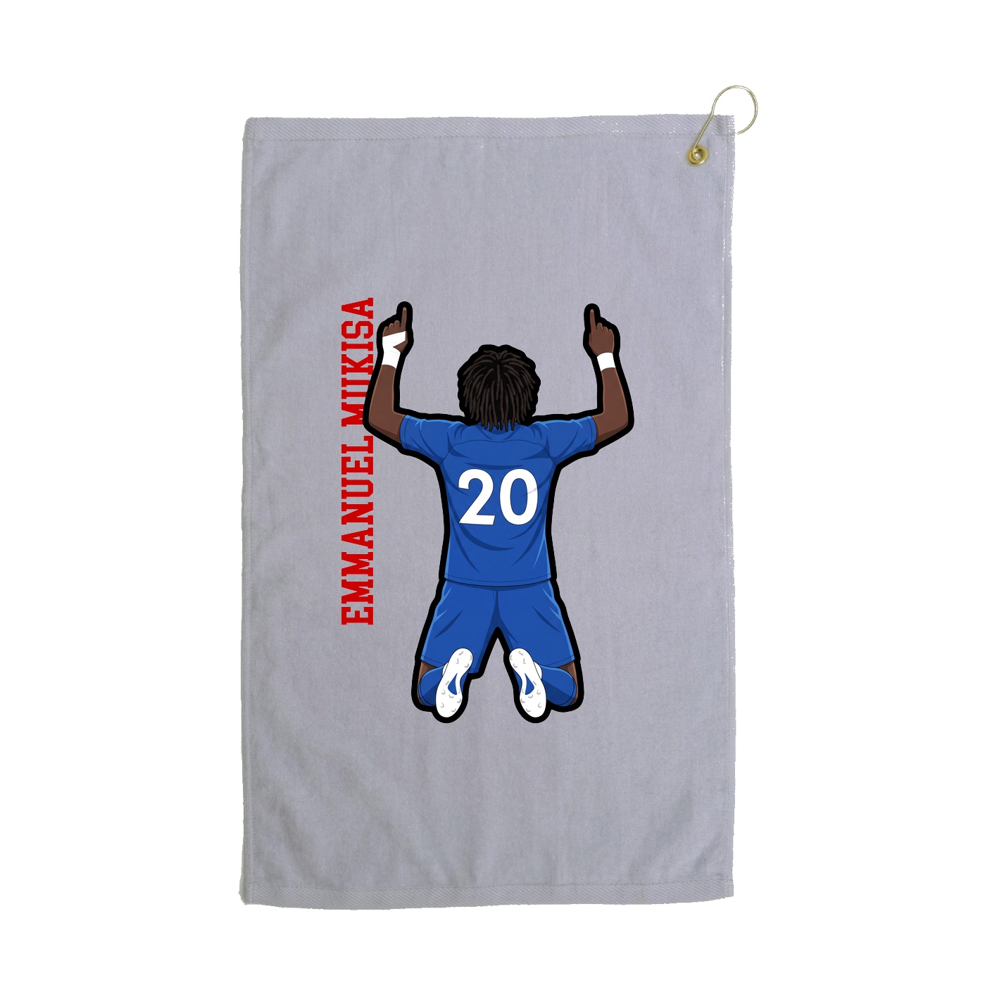 Golf Towel — Name Vertical in Grey