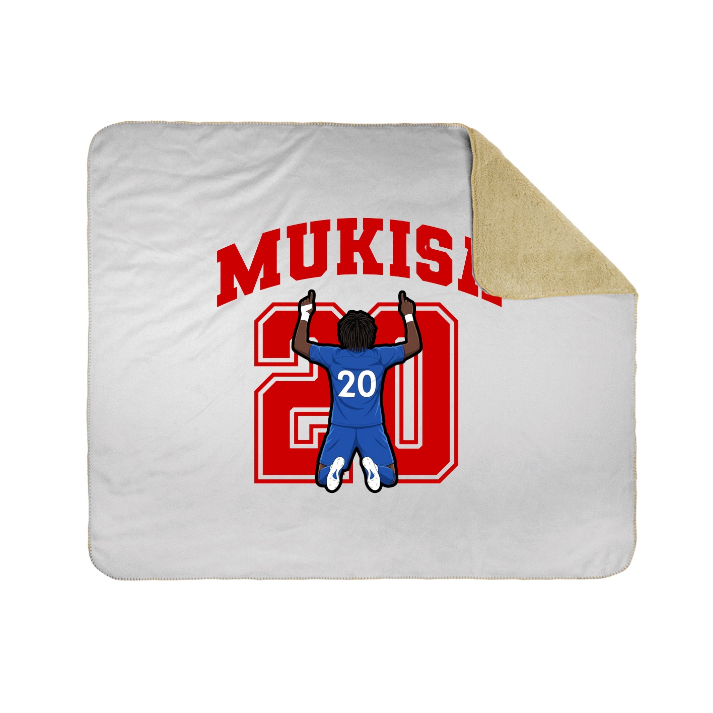 Throw Blanket — Number in White
