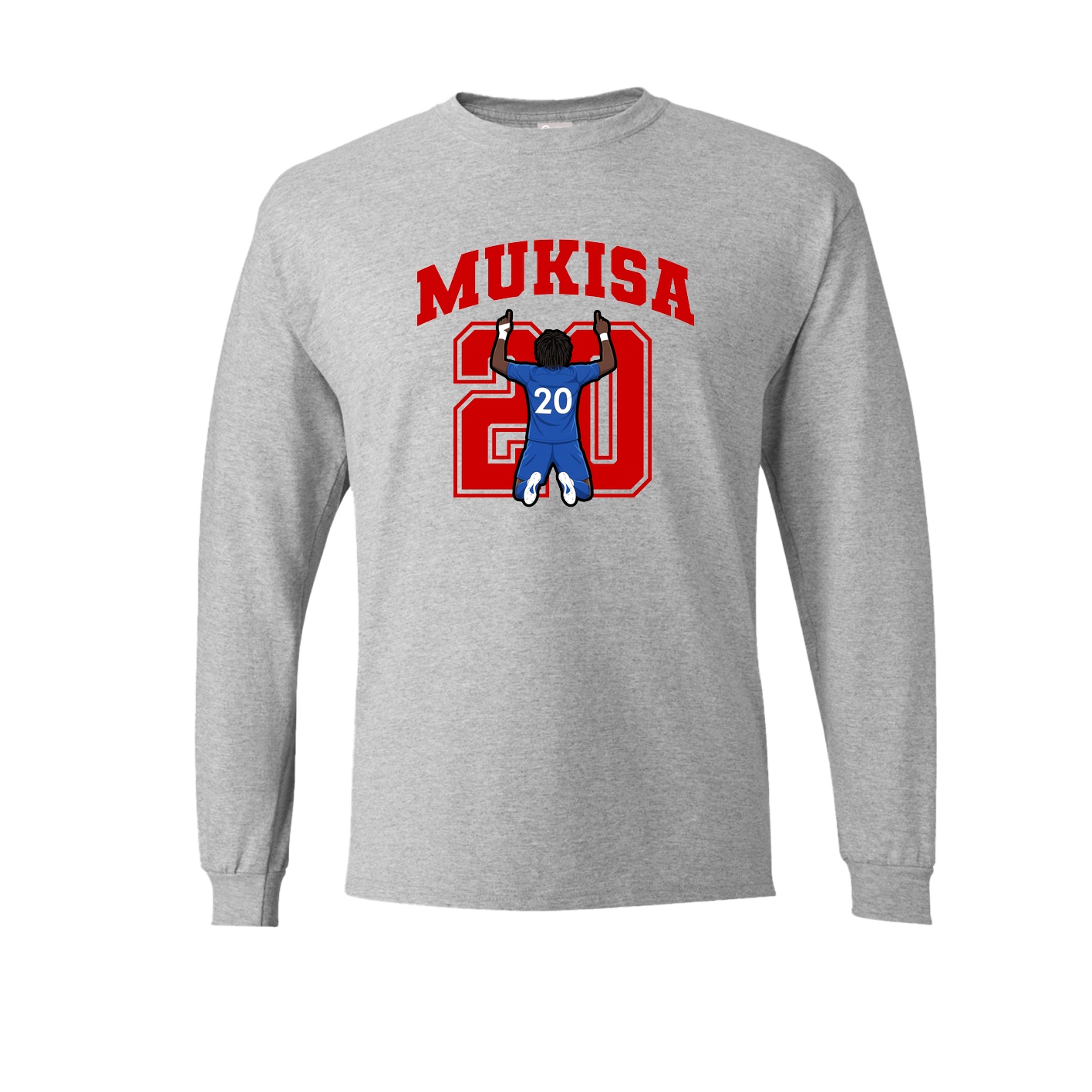 Long Sleeve Tee — Number in Grey