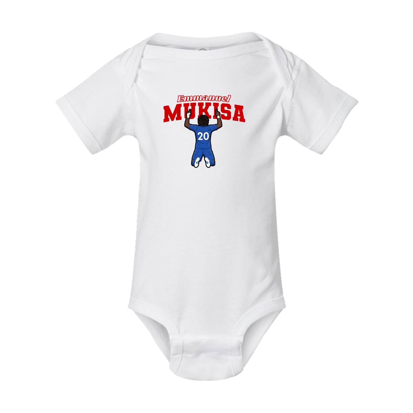 Baby Onesie — Name Arch in White