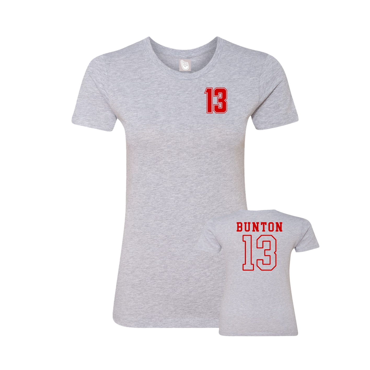 Womens Tee — Chest Back in Grey