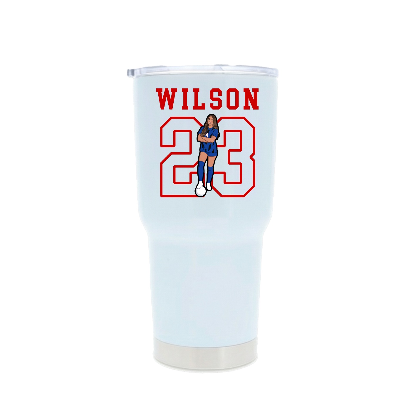 30oz Stainless Steel Tumbler — Shirsey in White