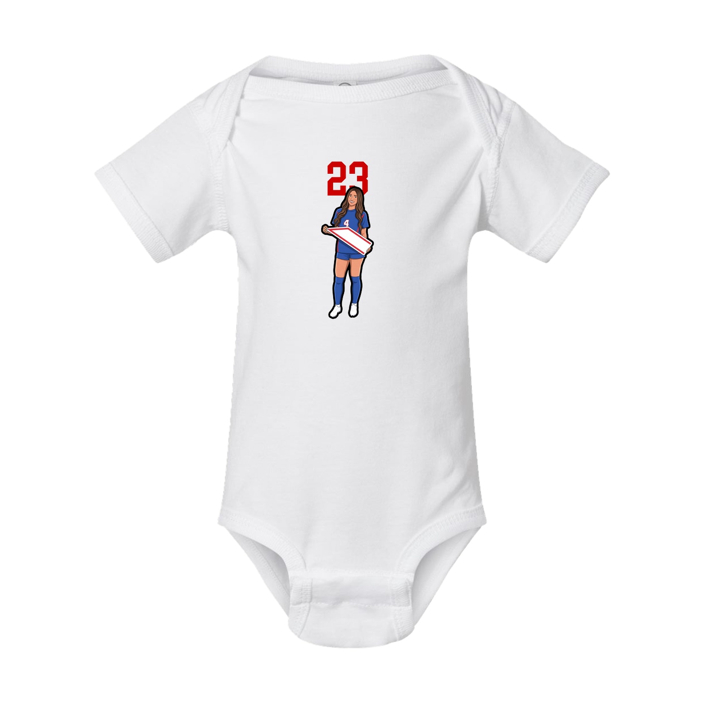 Baby Onesie — Number Top in White