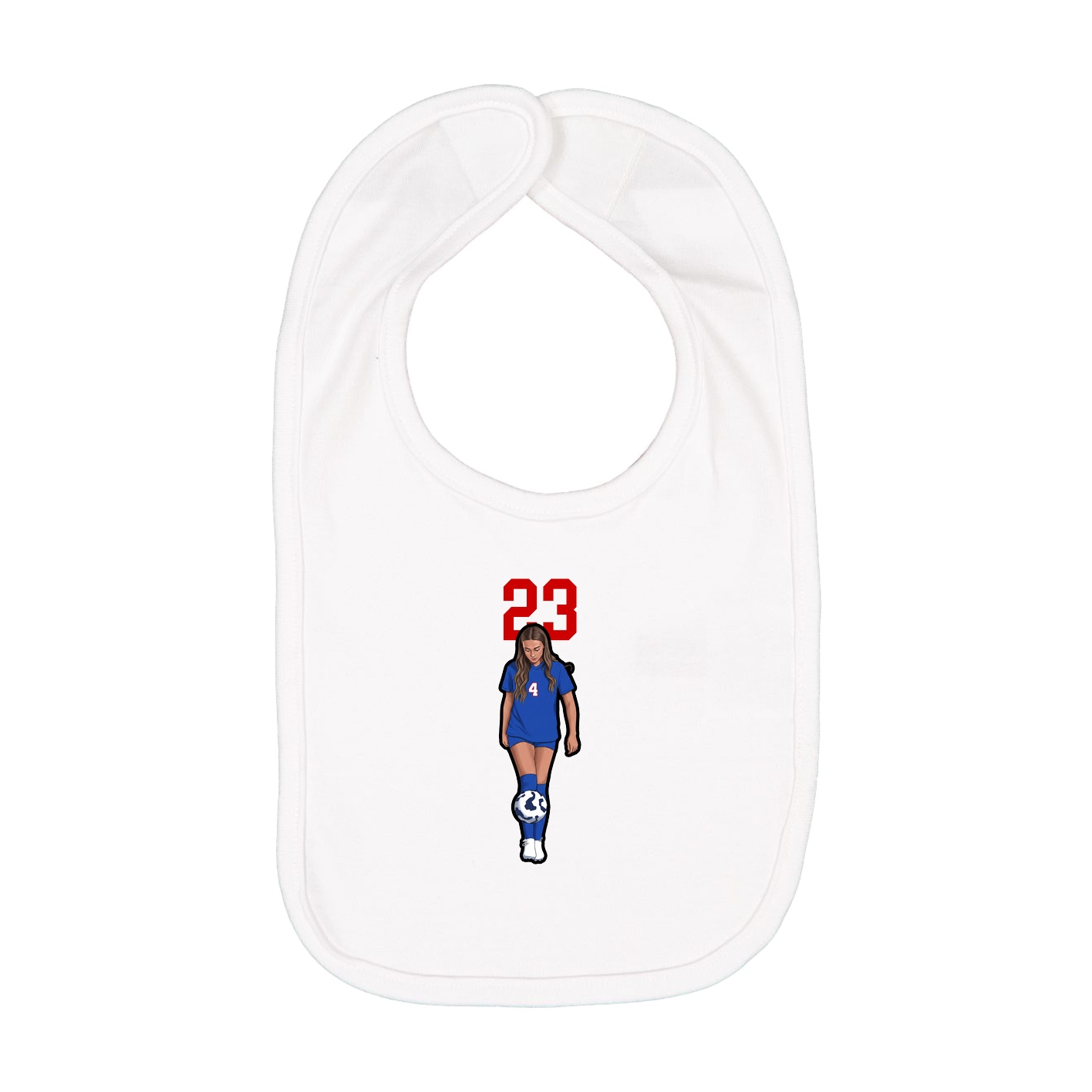 Infant Bib — Number Top in White