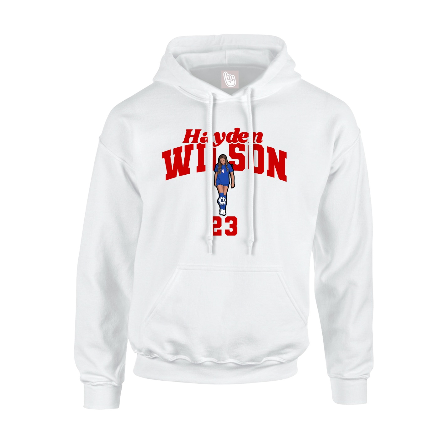 Hoodie — Signature Arch in White