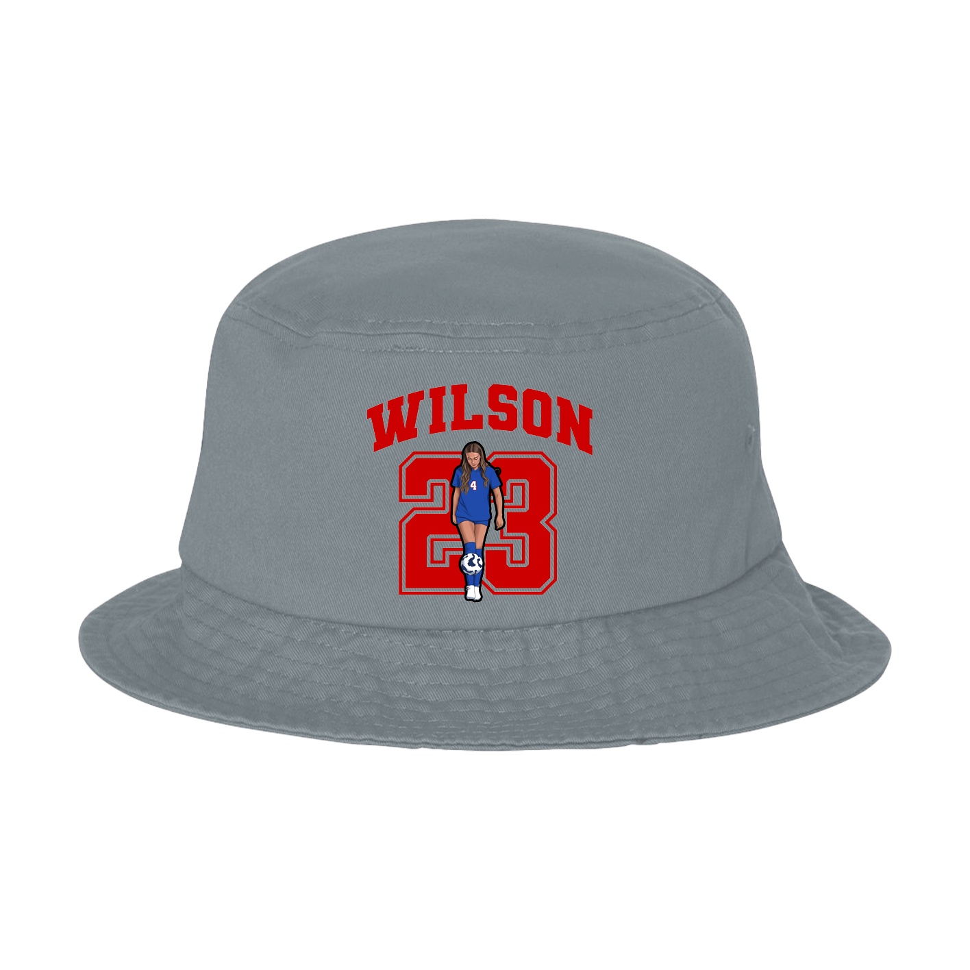 Bucket Cap — Number in Grey