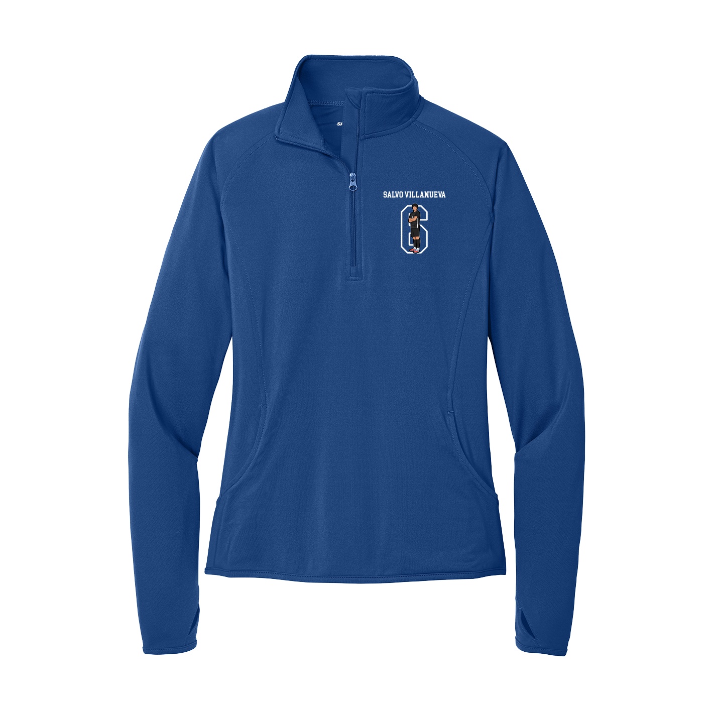 Women's Q-Zip Pullover — Shirsey in Royal