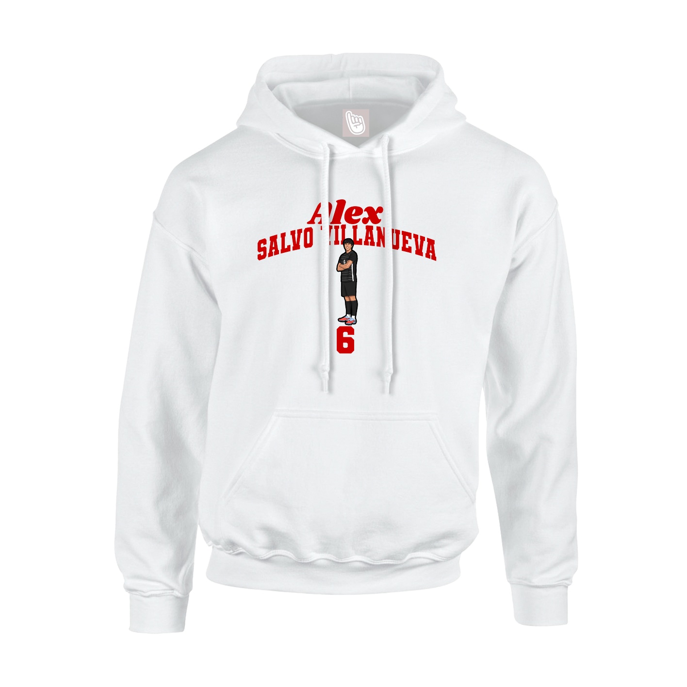 Hoodie — Signature Arch in White