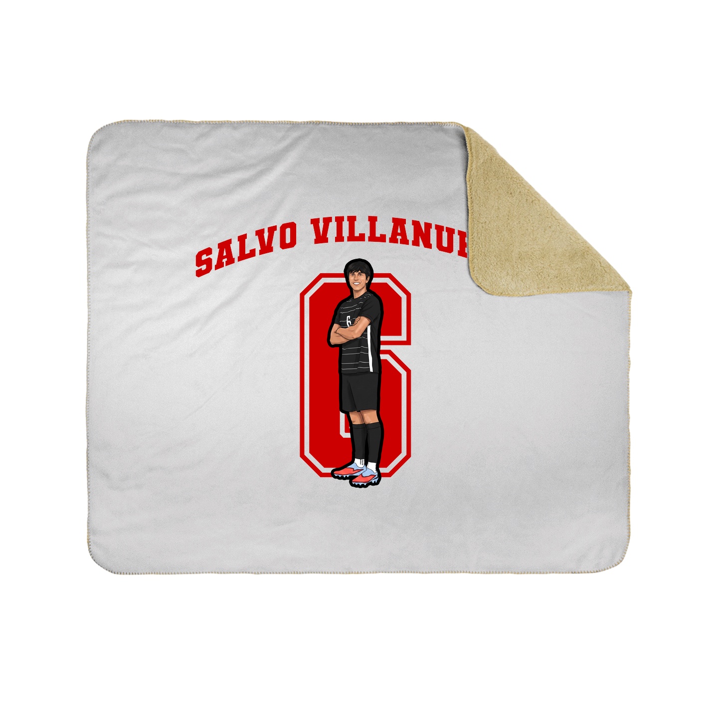Throw Blanket — Number in White