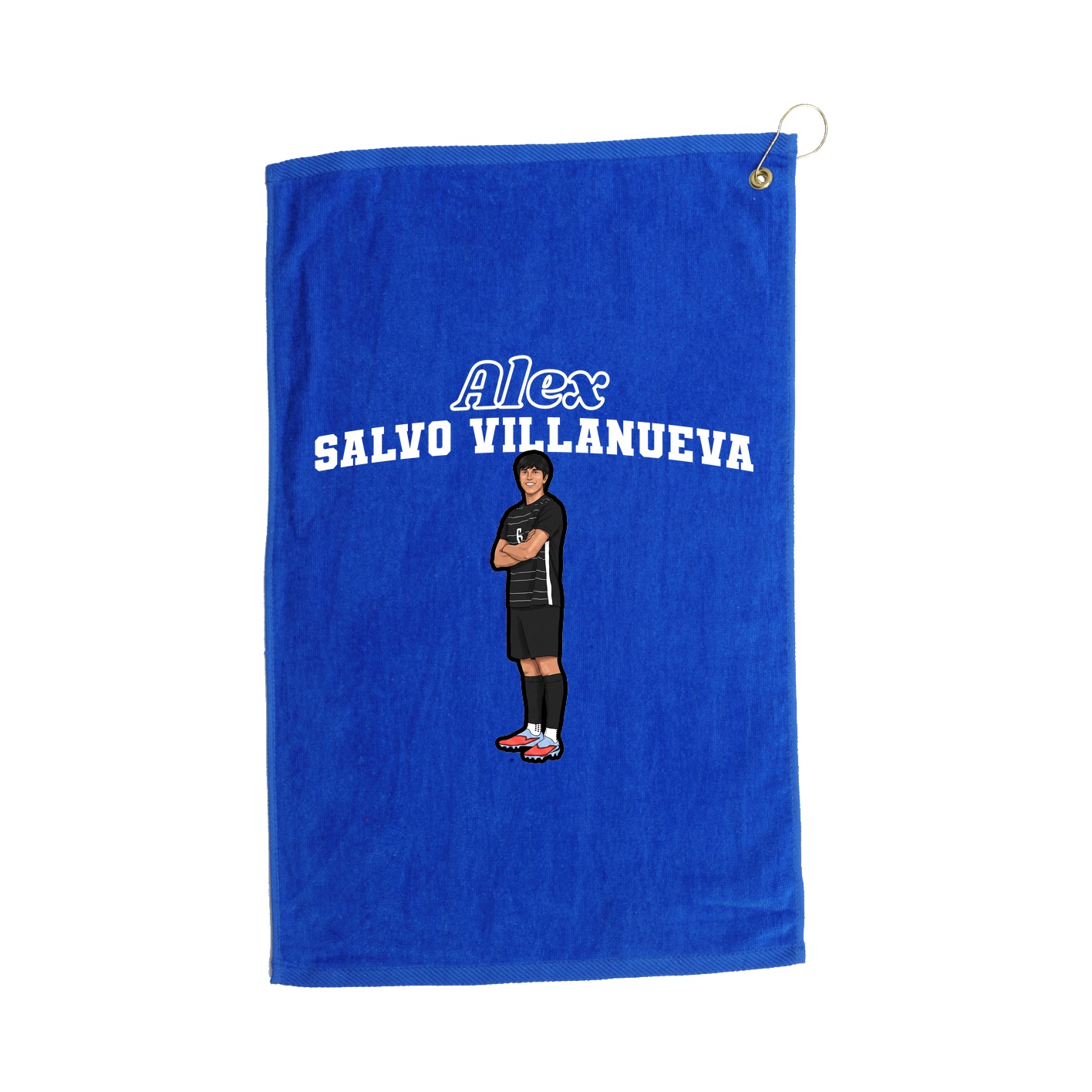 Golf Towel — Name Arch in Royal