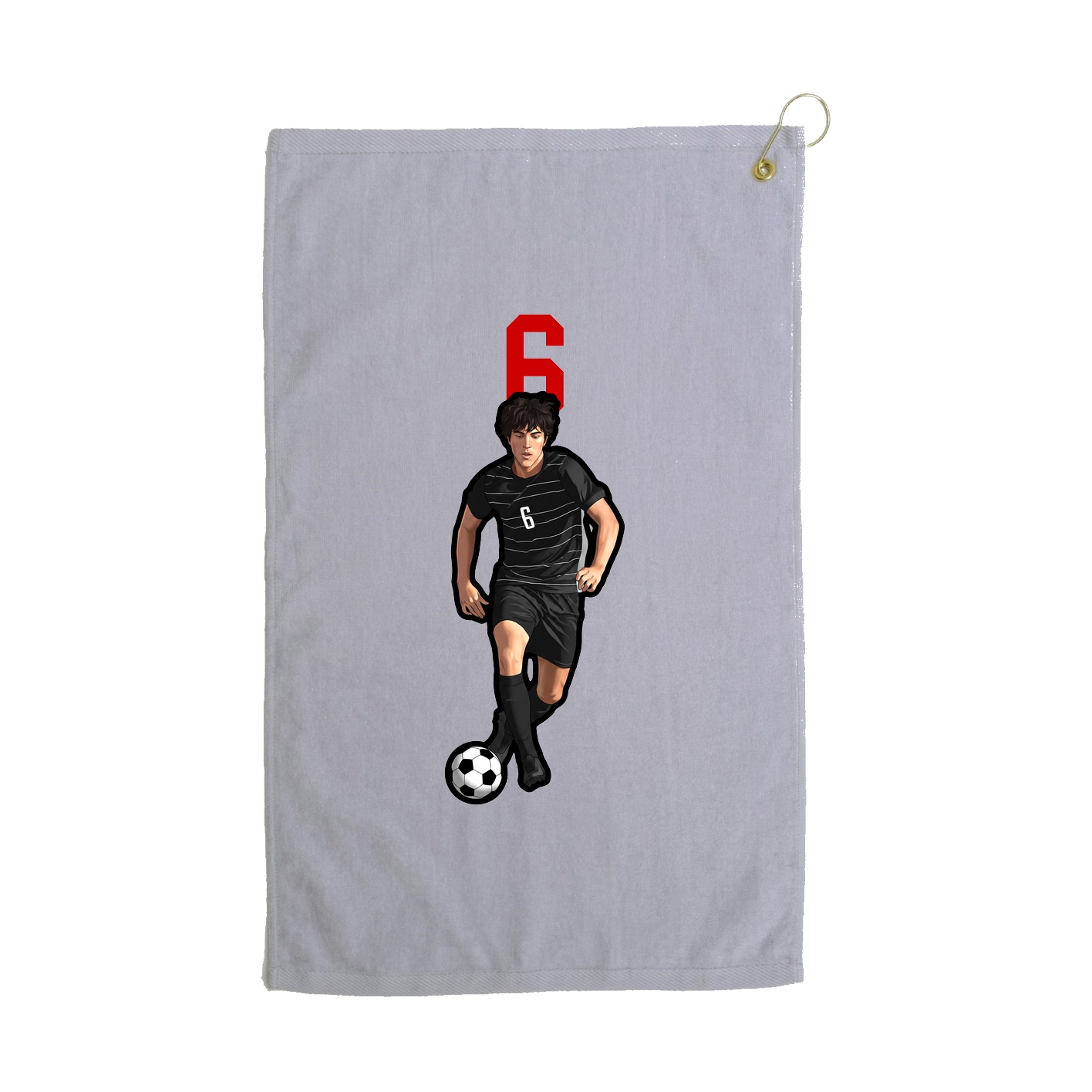 Golf Towel — Number Top in Grey
