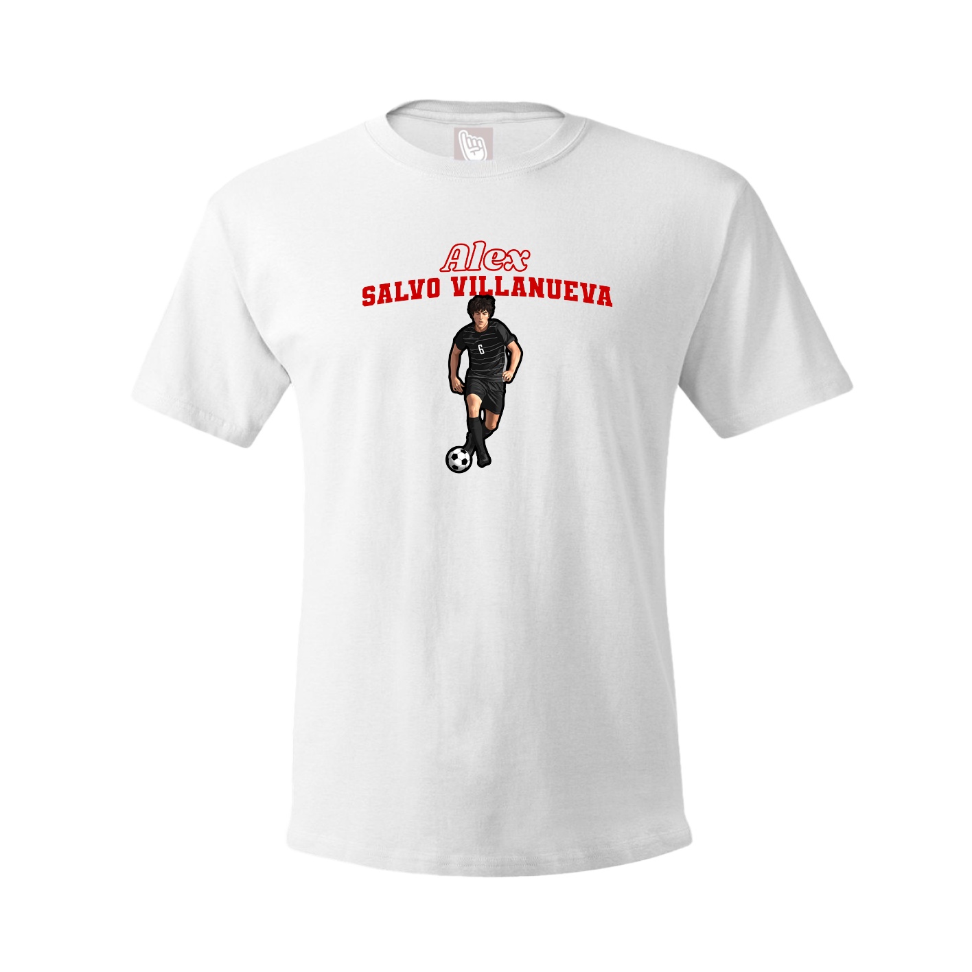 Youth Tee — Name Arch in White