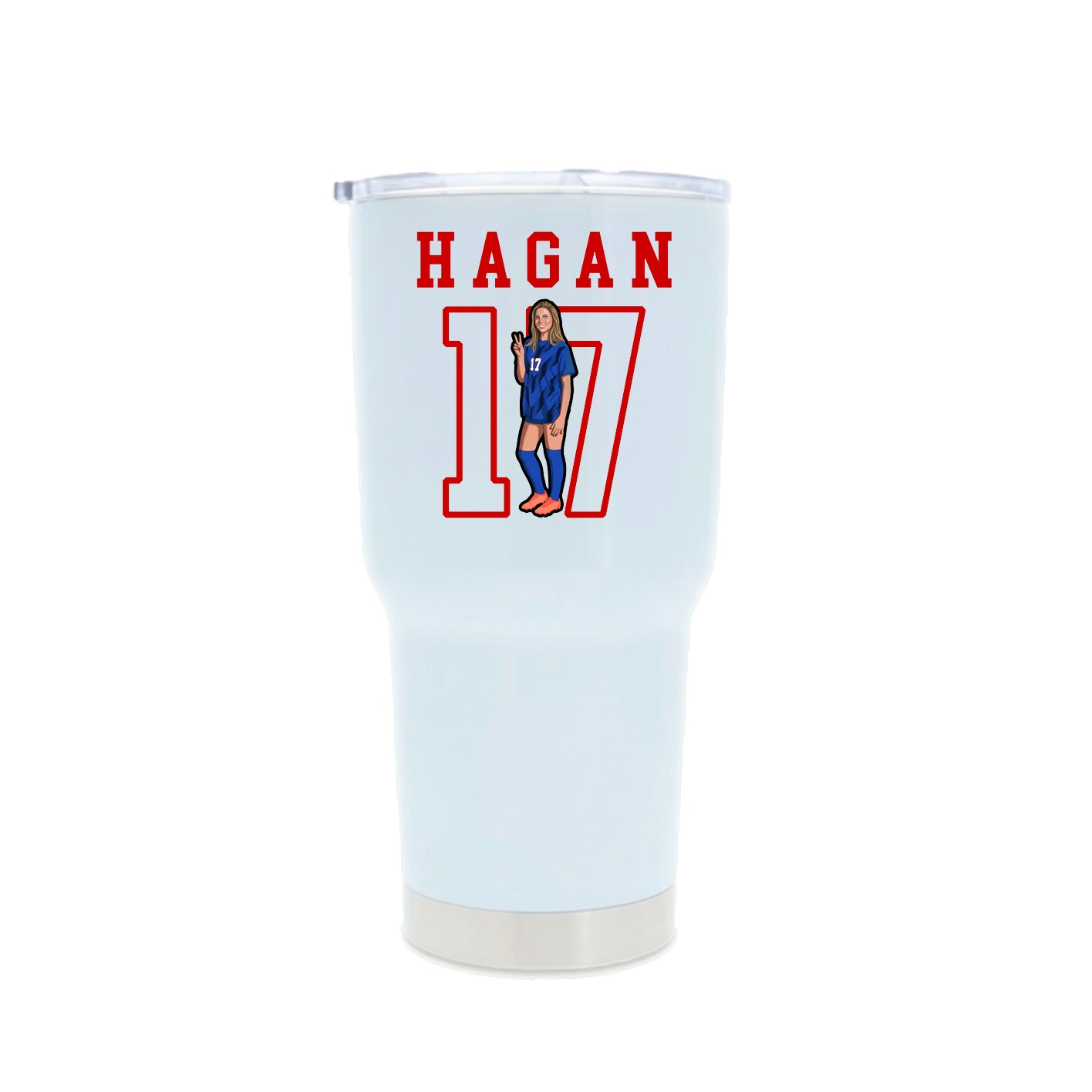 30oz Stainless Steel Tumbler — Shirsey in White