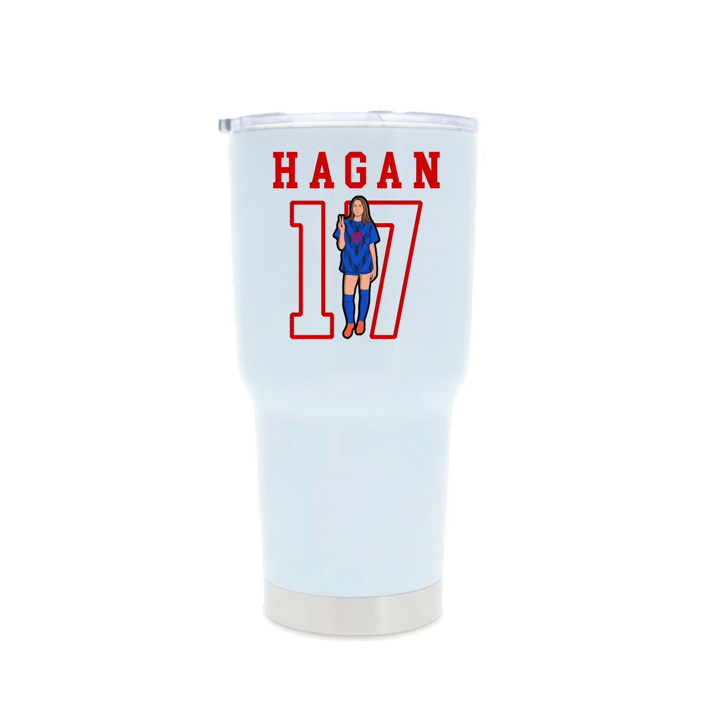 30oz Stainless Steel Tumbler — Shirsey in White