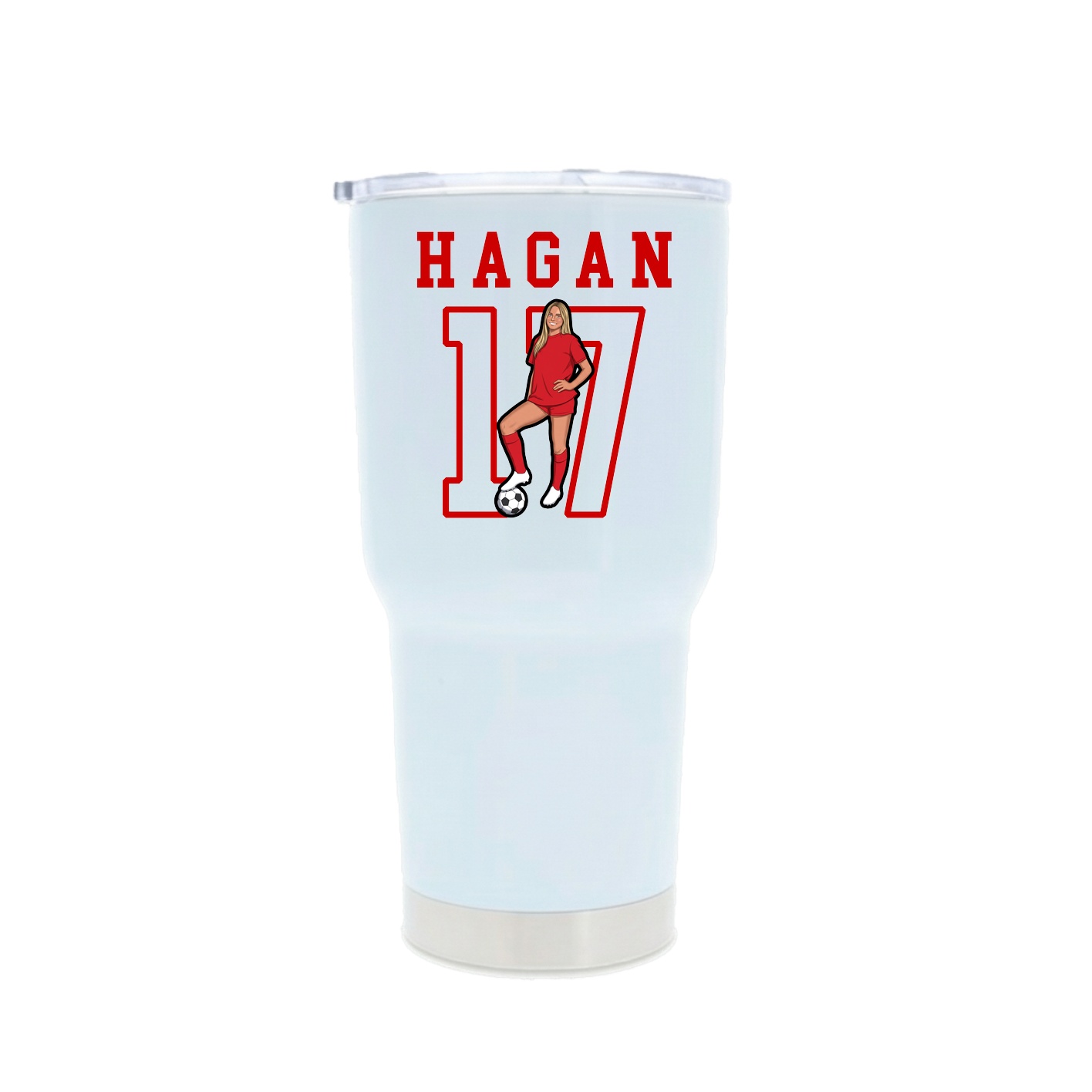 30oz Stainless Steel Tumbler — Shirsey in White