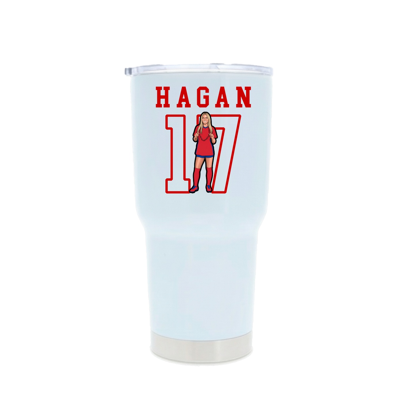 30oz Stainless Steel Tumbler — Shirsey in White