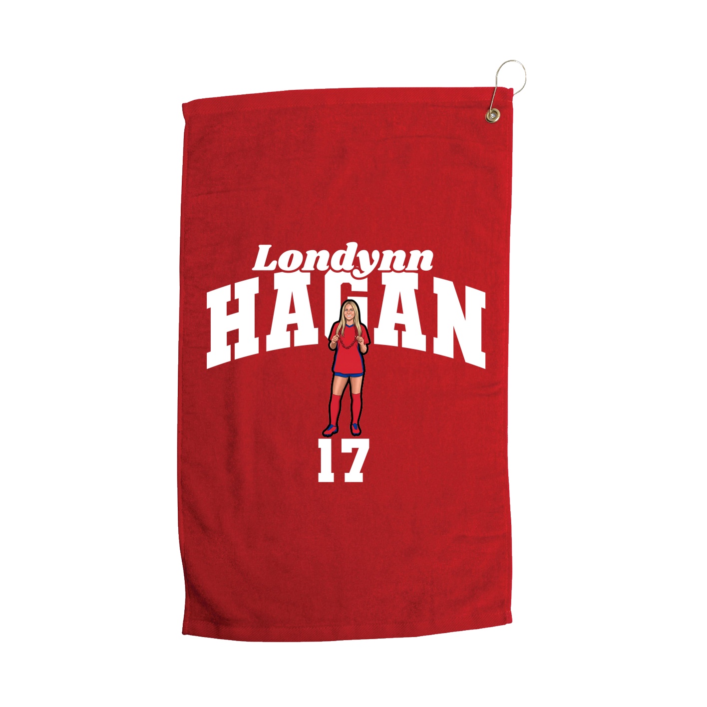 Golf Towel — Signature Arch in Red