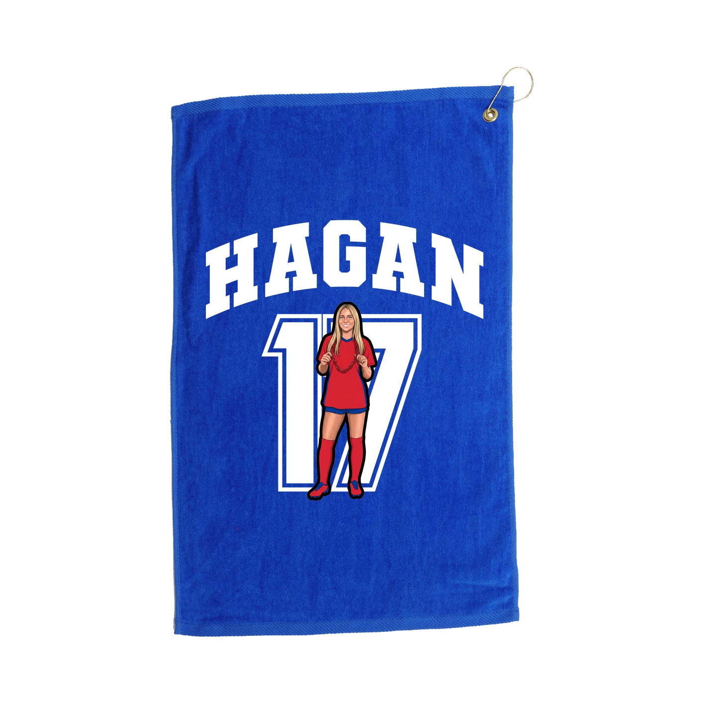 Golf Towel — Number in Royal