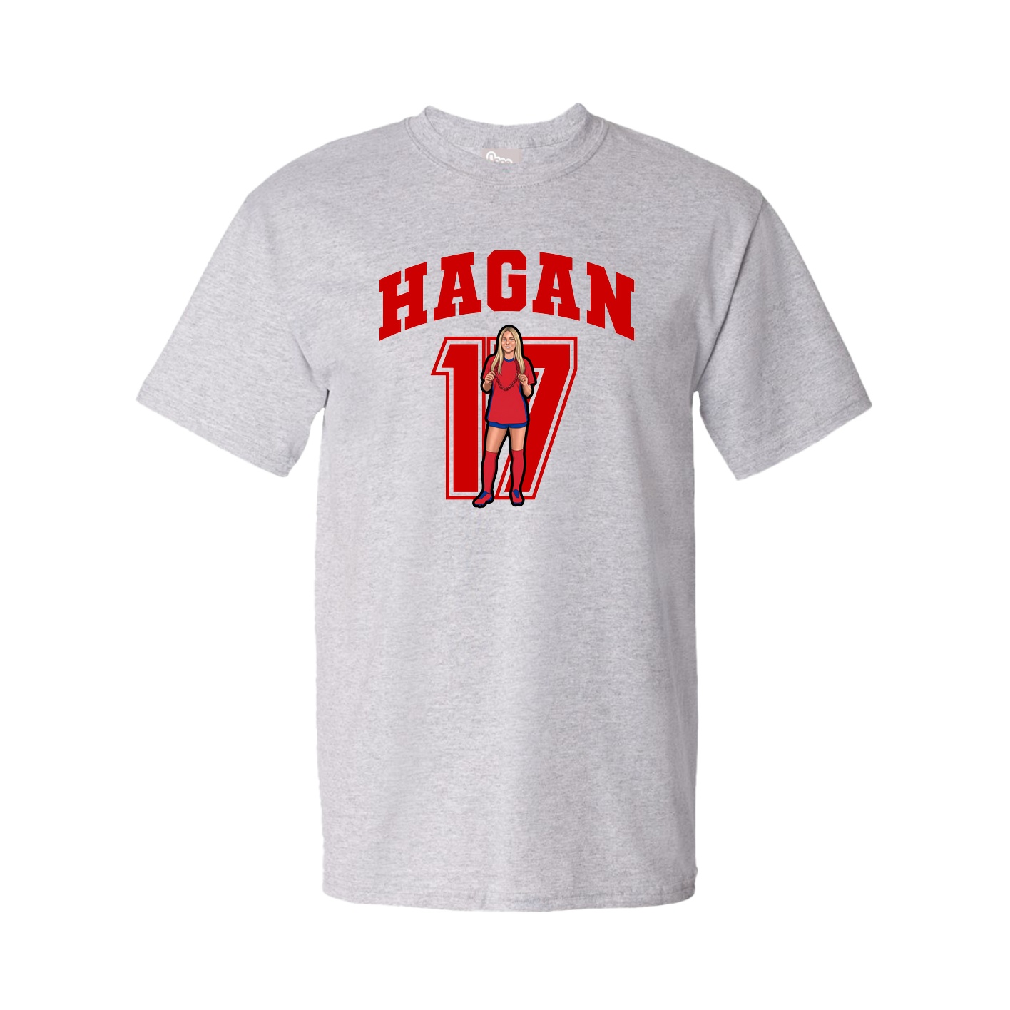 Youth Tee — Number in Grey